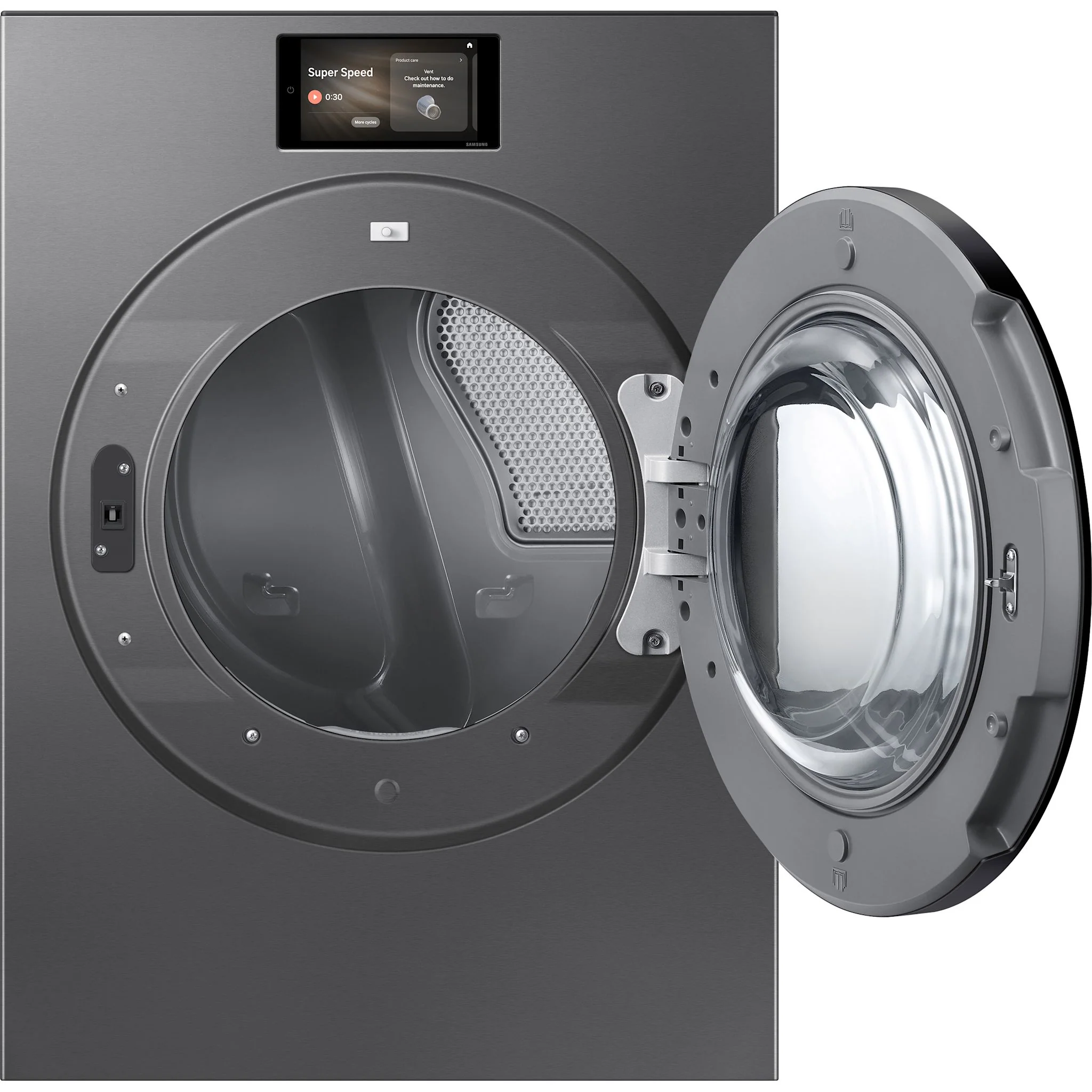 Samsung Front Load Dryer (DV90F53AESAC) - Dark Steel - Image 3