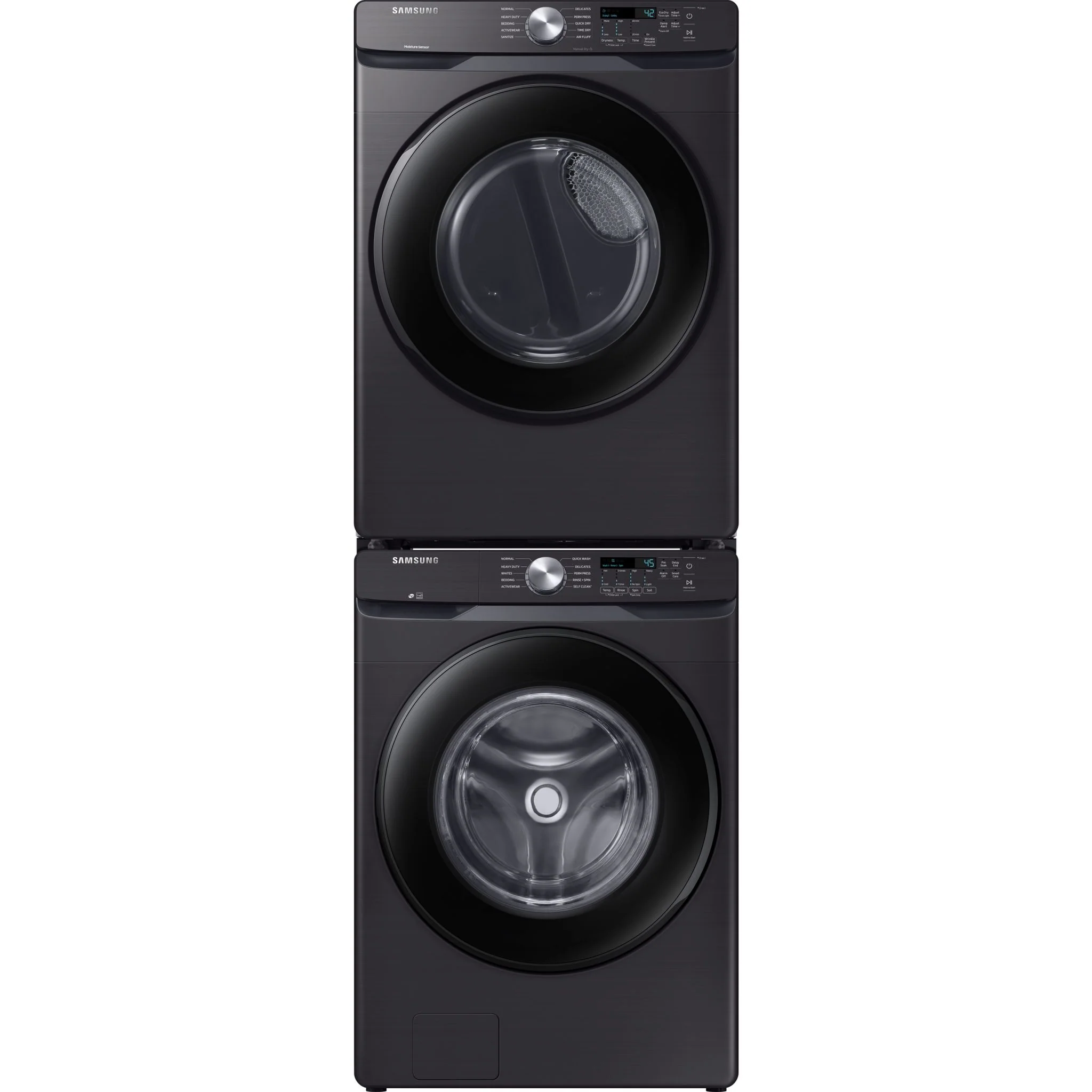 Samsung Front Load Pair (WF45T6000AV-DVE45T6005V) - Black Stainless - Image 2