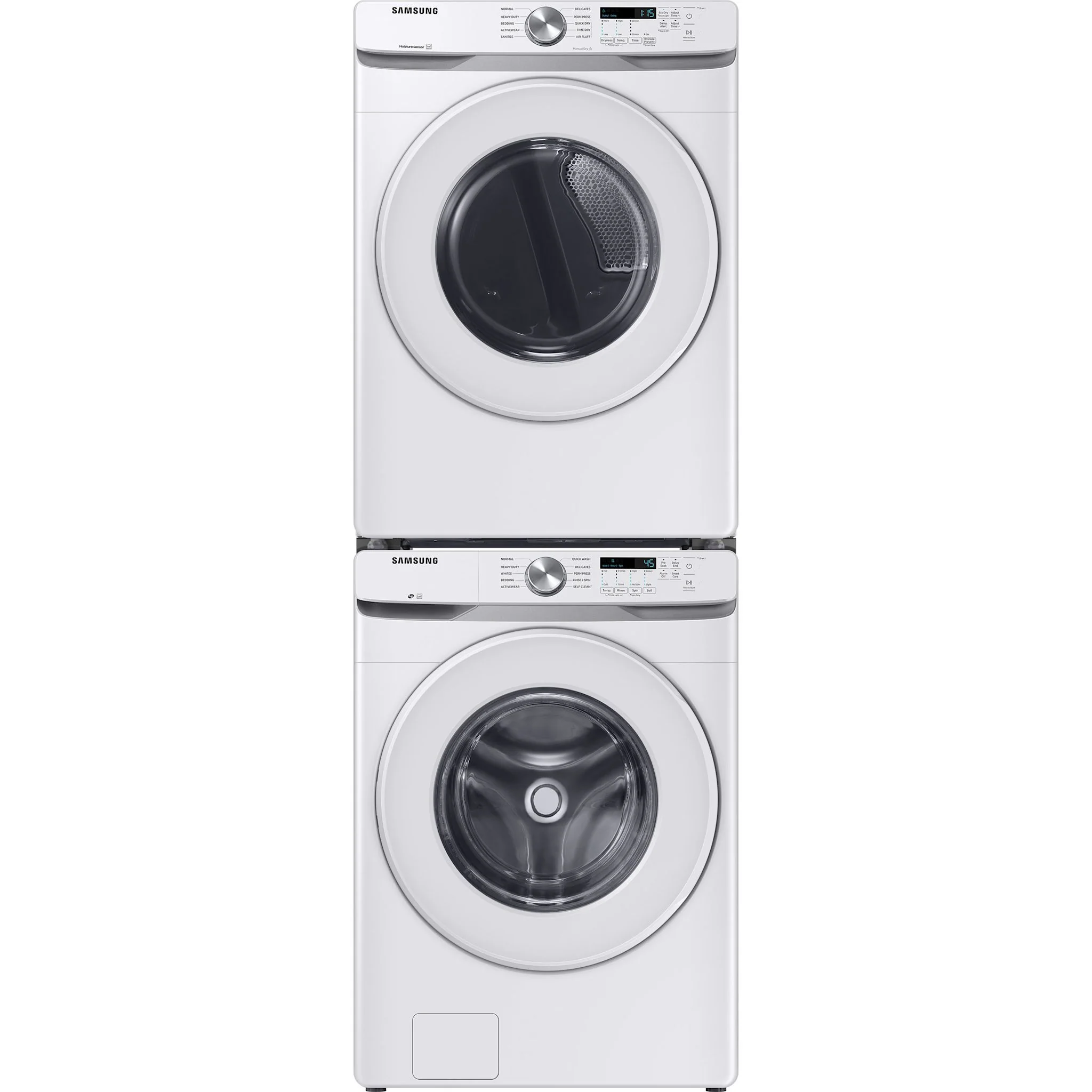 Samsung Front Load Pair (WF45T6000AW-DVE45T6005W) - White - Image 2