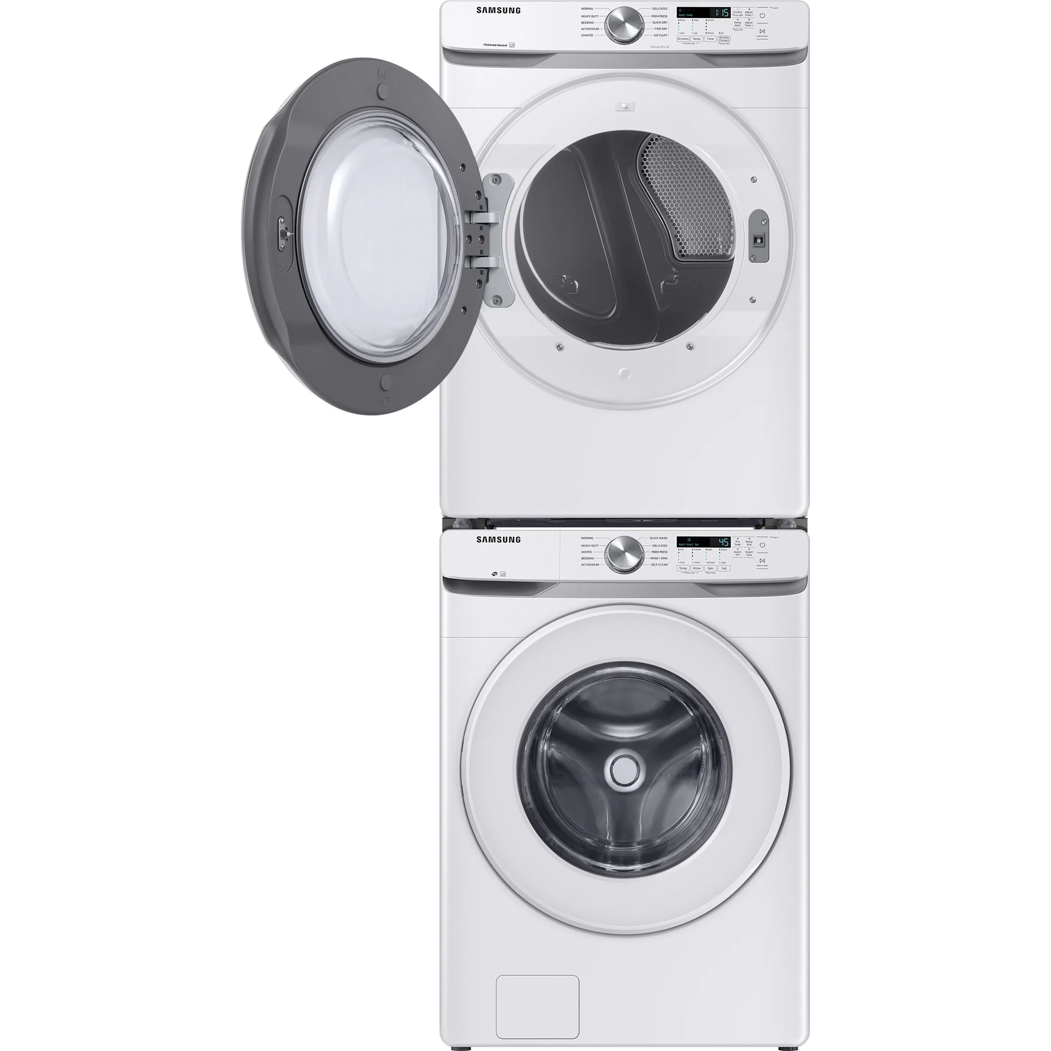 Samsung Front Load Pair (WF45T6000AW-DVE45T6005W) - White - Image 3