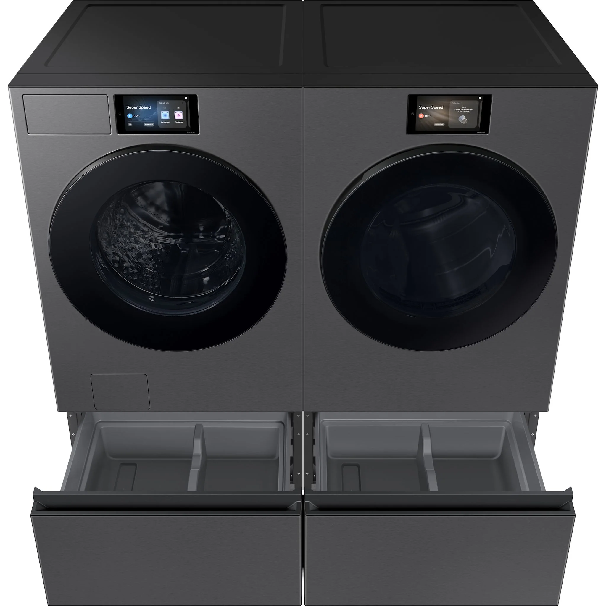 Samsung Front Load Pair (WF90F53ADSA5-DV90F53AESAC) - Dark Steel - Image 5
