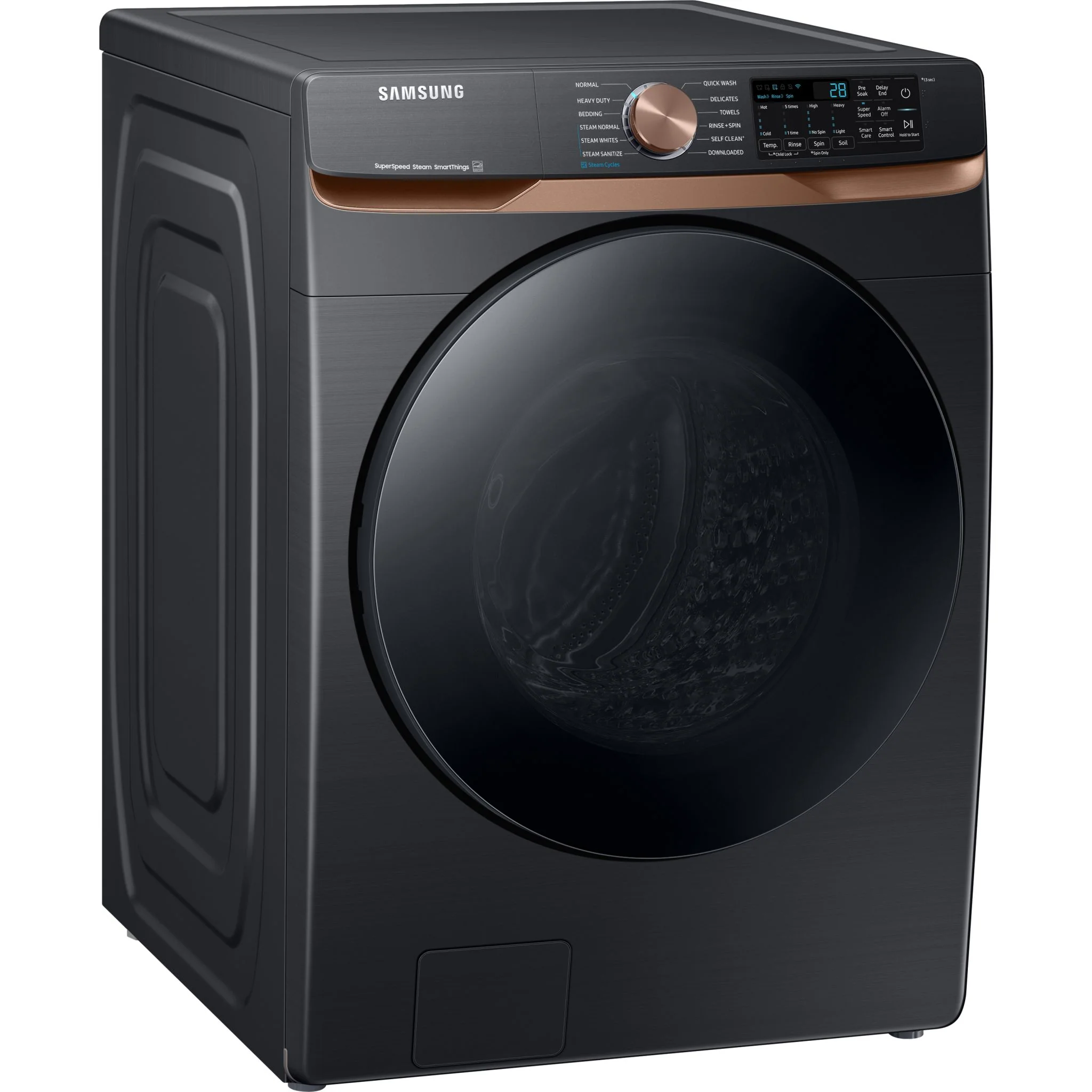 Samsung Front Load Washer (WF50BG8300AVUS) - Black - Image 2