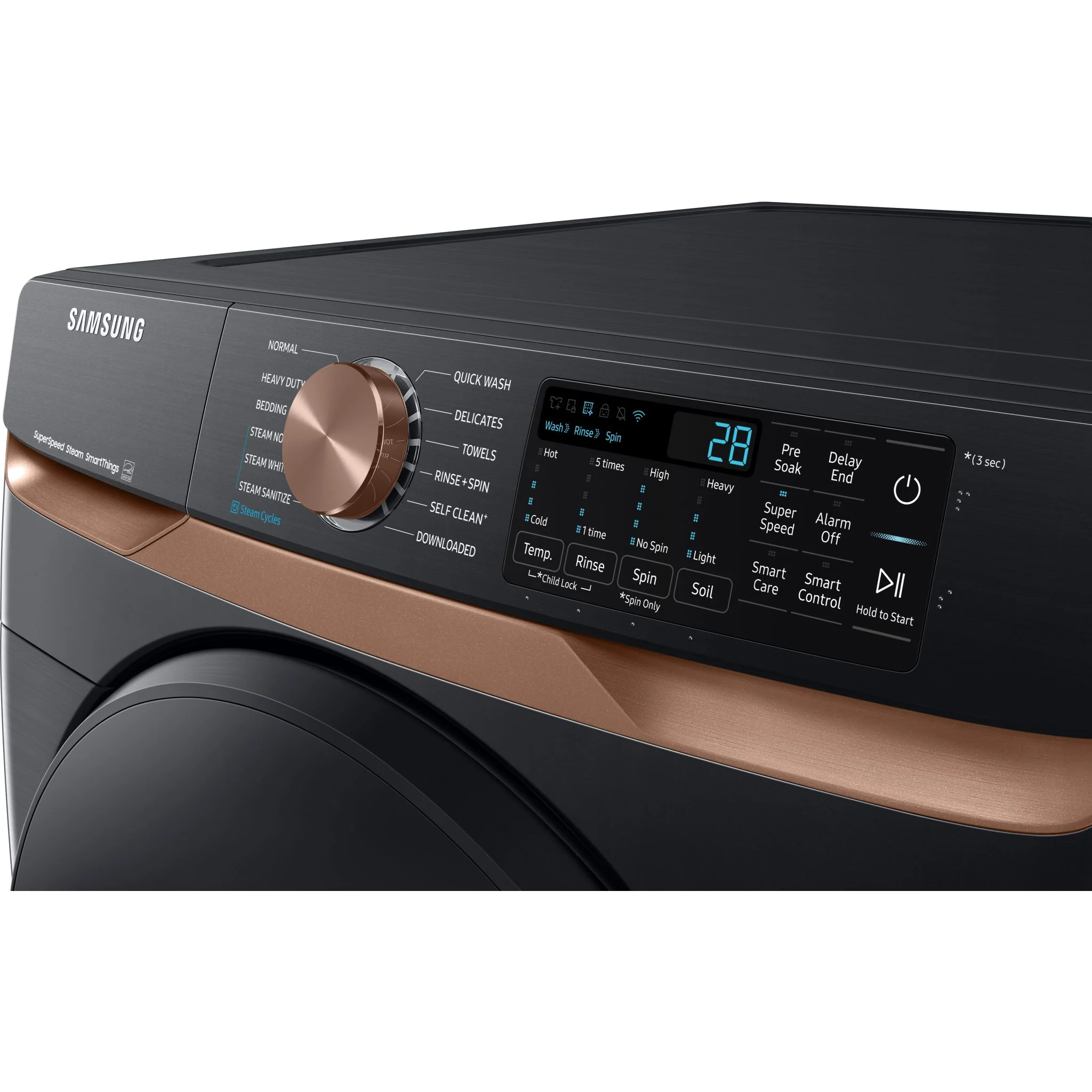 Samsung Front Load Washer (WF50BG8300AVUS) - Black - Image 4