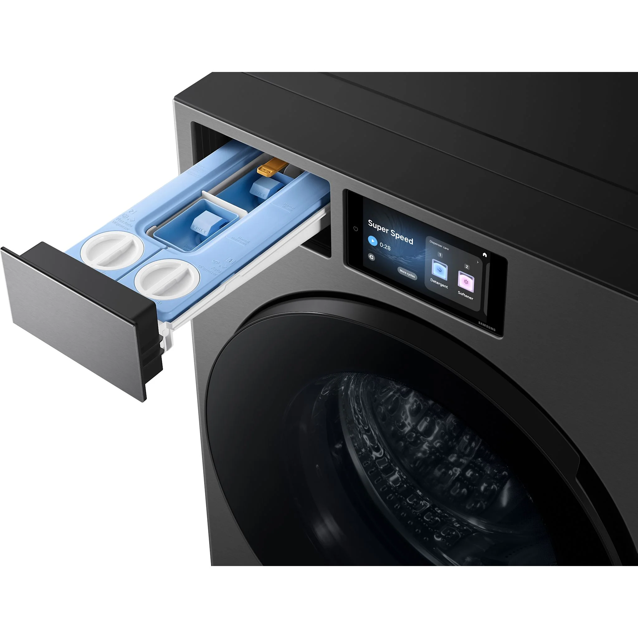 Samsung Front Load Washer (WF90F53ADSA5) - Dark Steel - Image 8