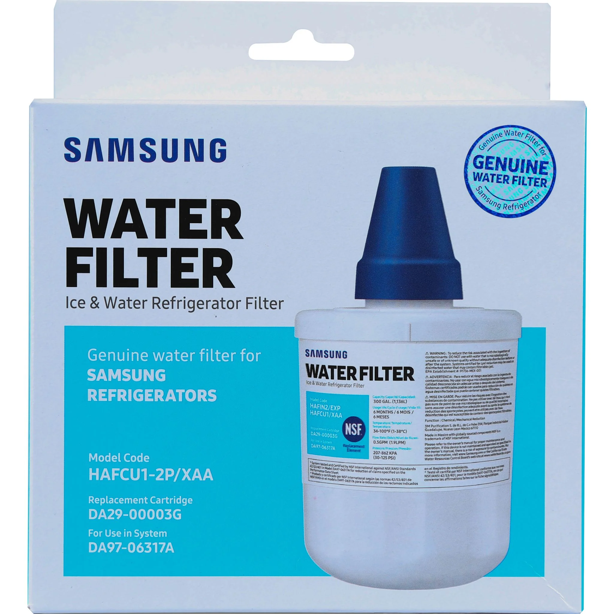Samsung Side-by-Side & French Door Refrigerator Water Filter -  (HAF-CU1) - Image 11