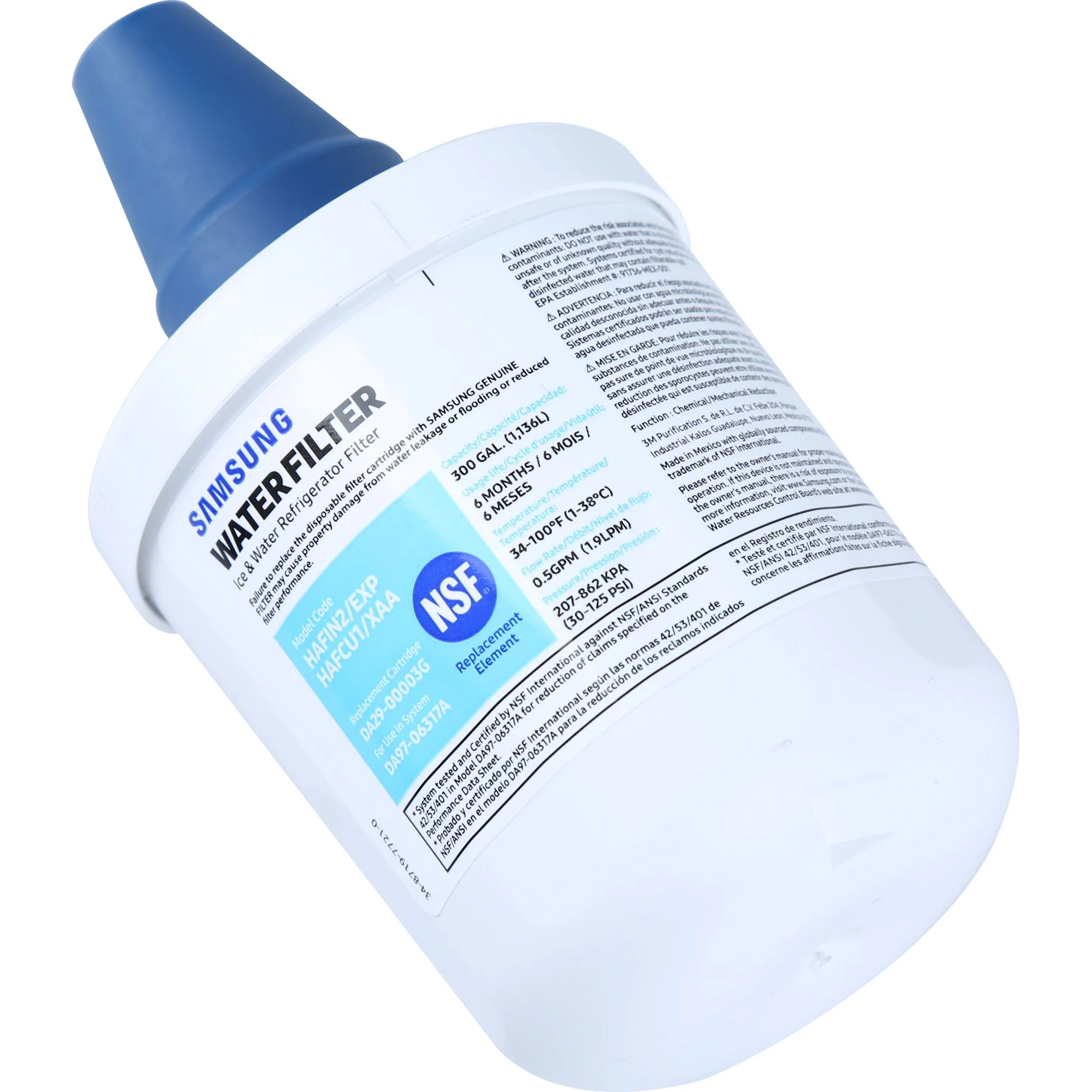 Samsung Side-by-Side & French Door Refrigerator Water Filter -  (HAF-CU1) - Image 2