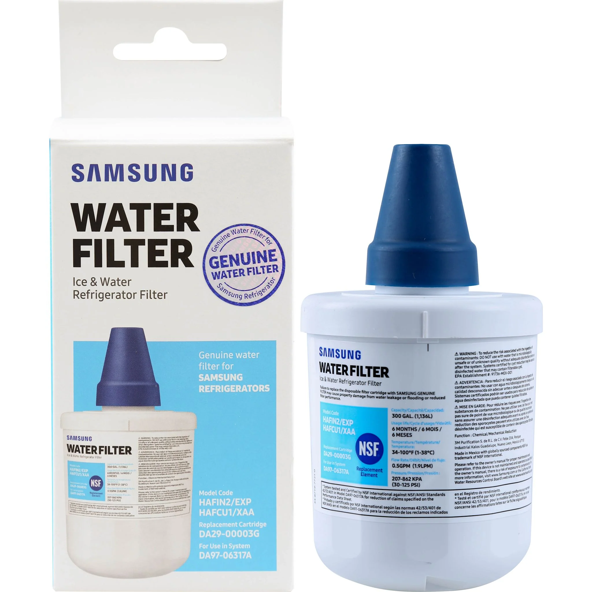 Samsung Side-by-Side & French Door Refrigerator Water Filter -  (HAF-CU1) - Image 4