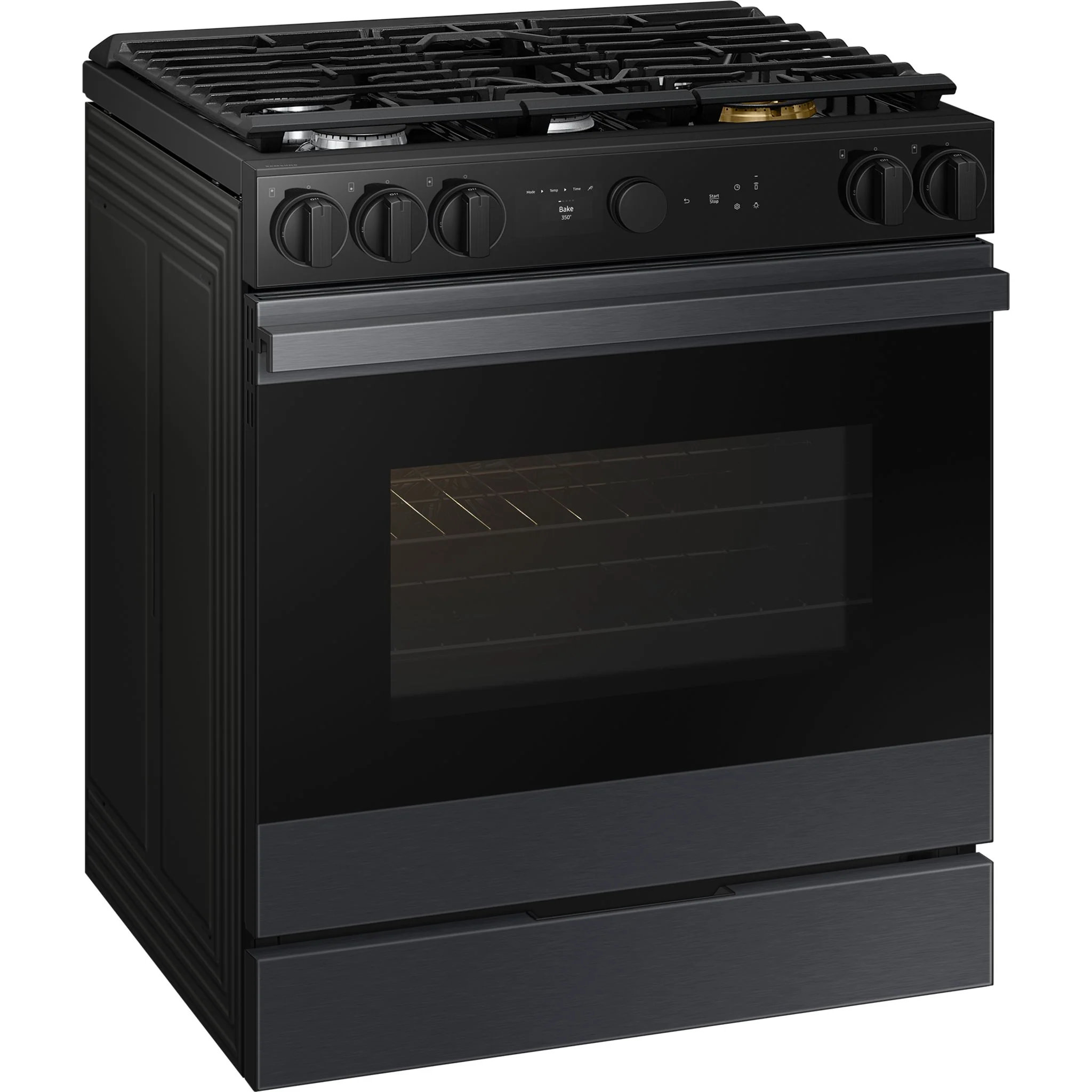Samsung Slide-In Gas Range (NSG6DG8500MTAA) - Matte Black Stainless Steel - Image 2