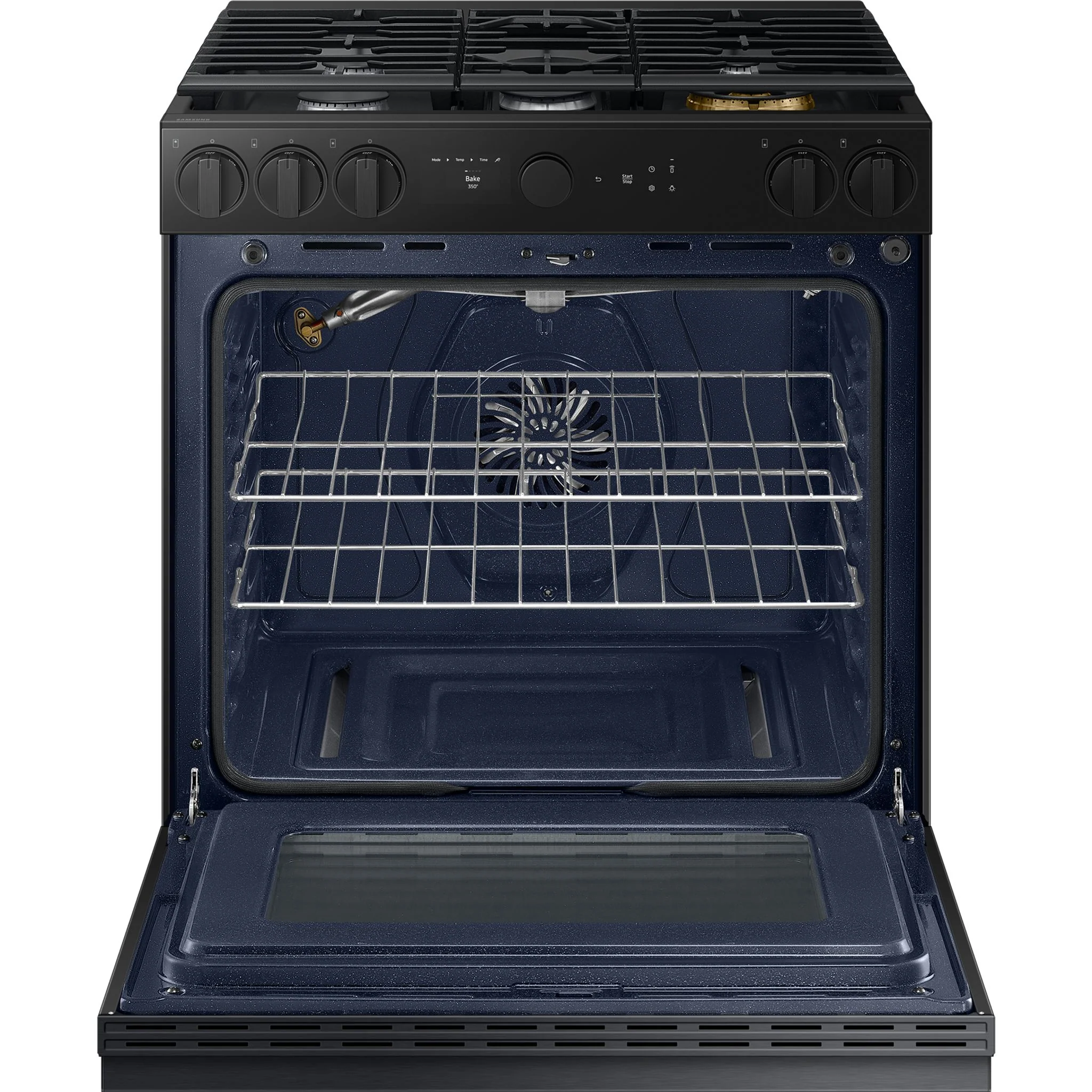 Samsung Slide-In Gas Range (NSG6DG8500MTAA) - Matte Black Stainless Steel - Image 3