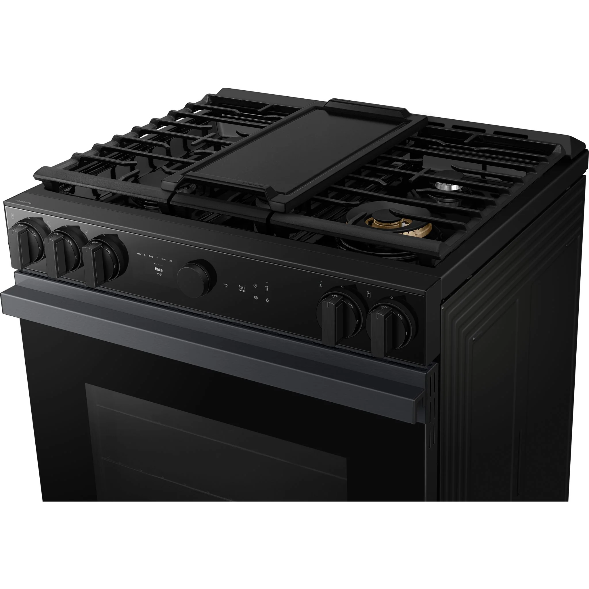 Samsung Slide-In Gas Range (NSG6DG8500MTAA) - Matte Black Stainless Steel - Image 4