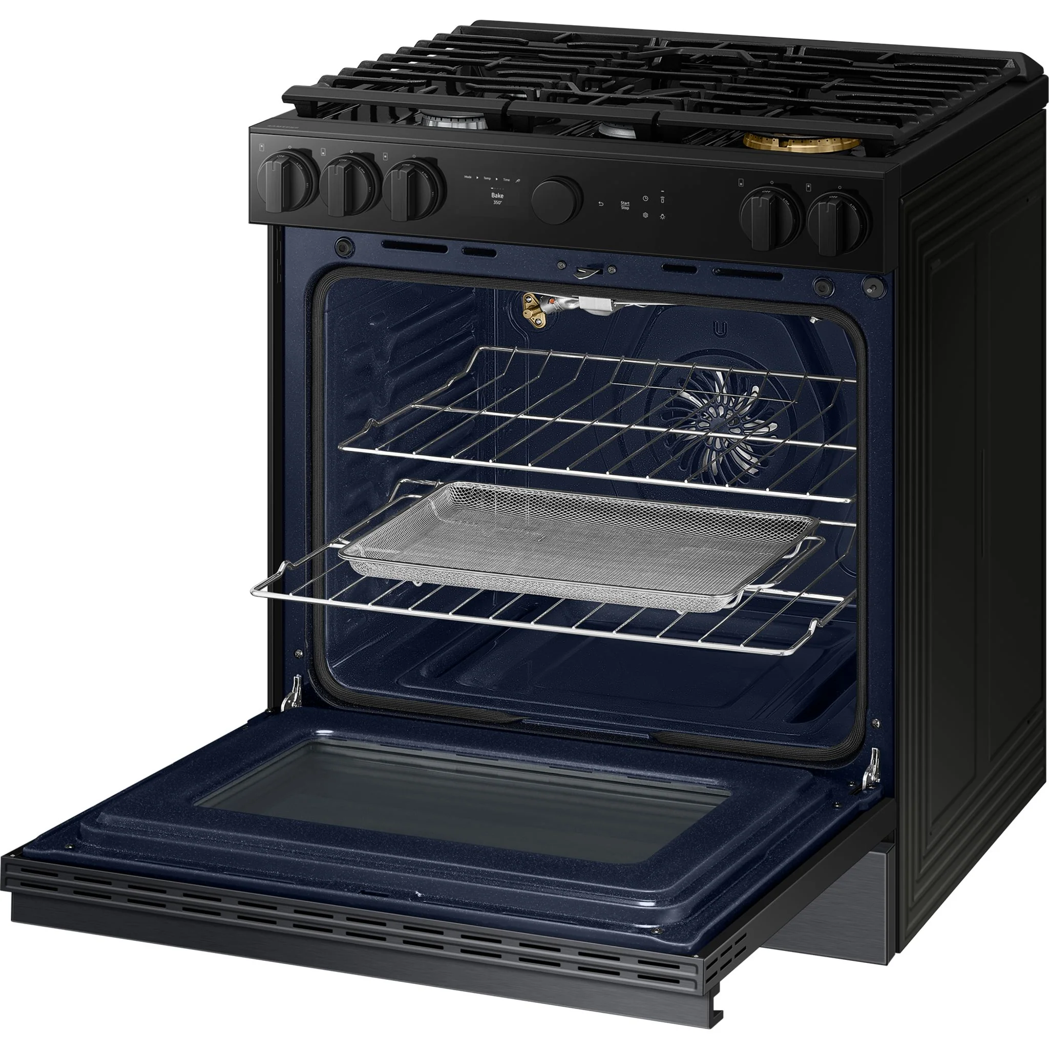 Samsung Slide-In Gas Range (NSG6DG8500MTAA) - Matte Black Stainless Steel - Image 7