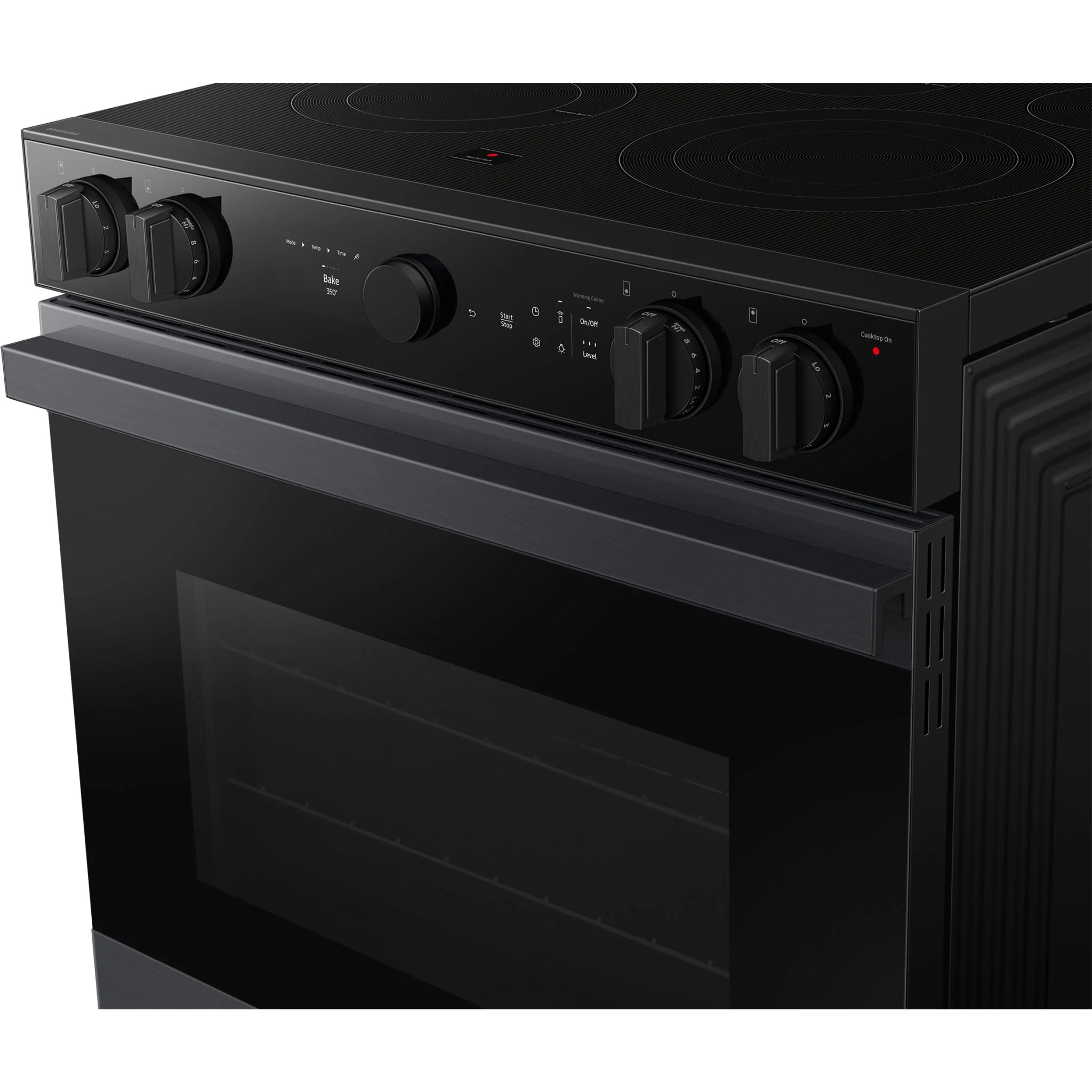 Samsung Slide-In Range (NSE6DG8500MTAC) - Matte Black Stainless Steel - Image 4