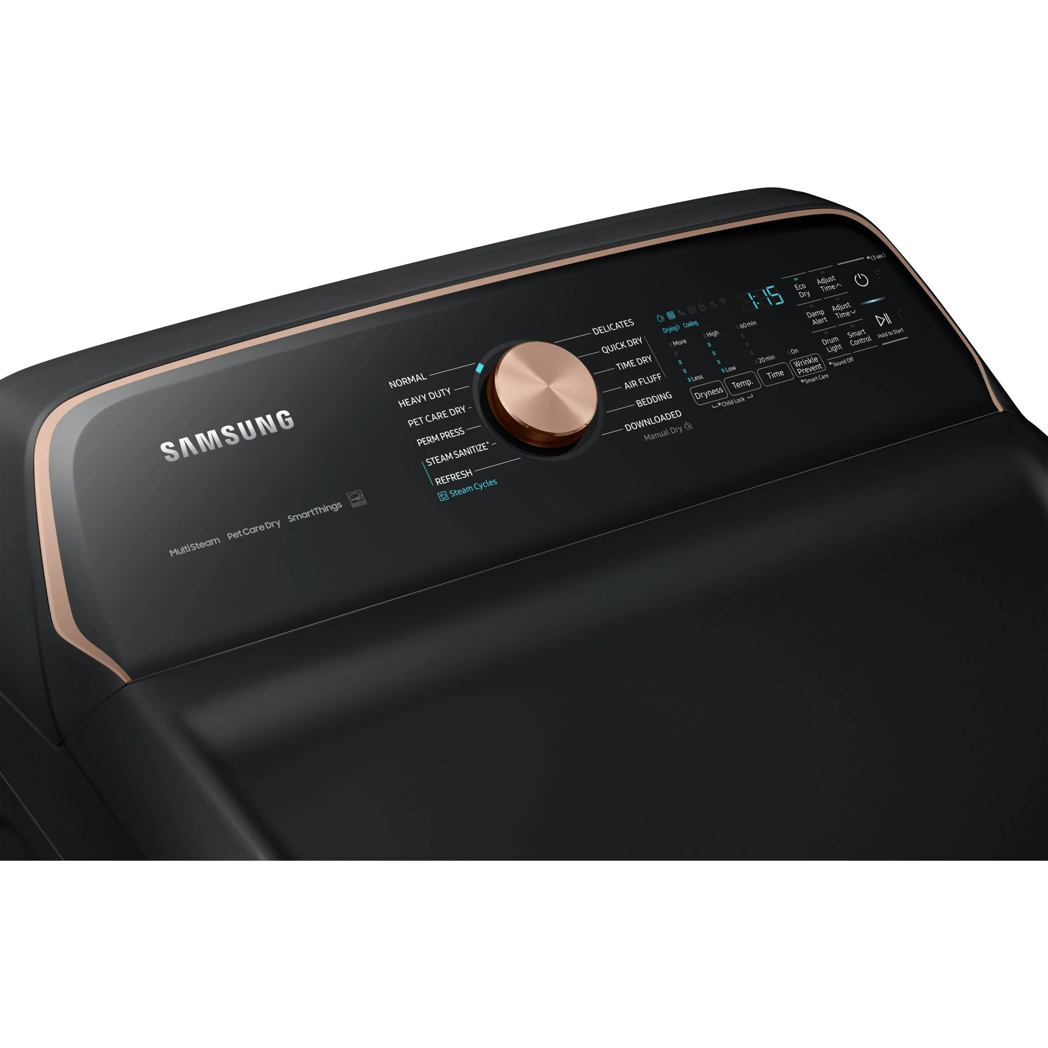Samsung Steam Dryer (DVE54CG7550VAC) - Black Stainless - Image 5