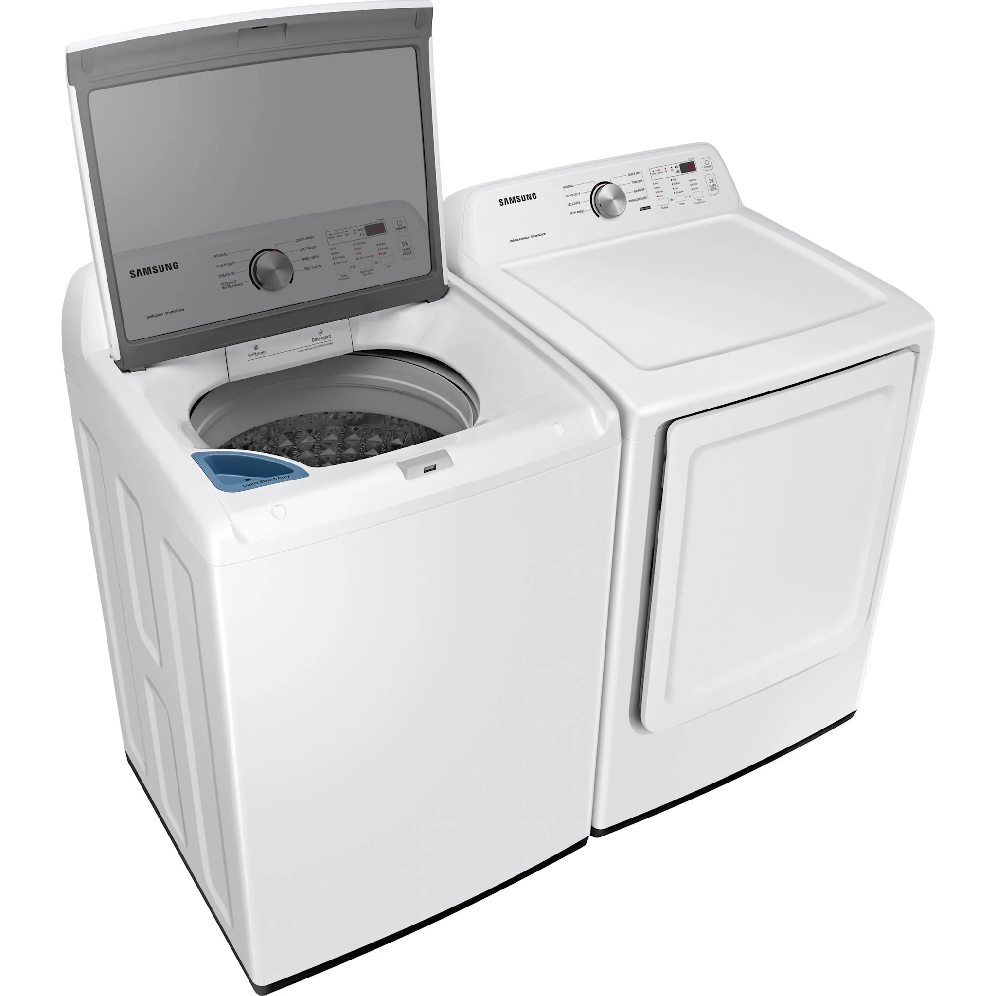 Samsung Top Load Pair (WA45T3200AW-DVE45T3200W) - White - Image 4