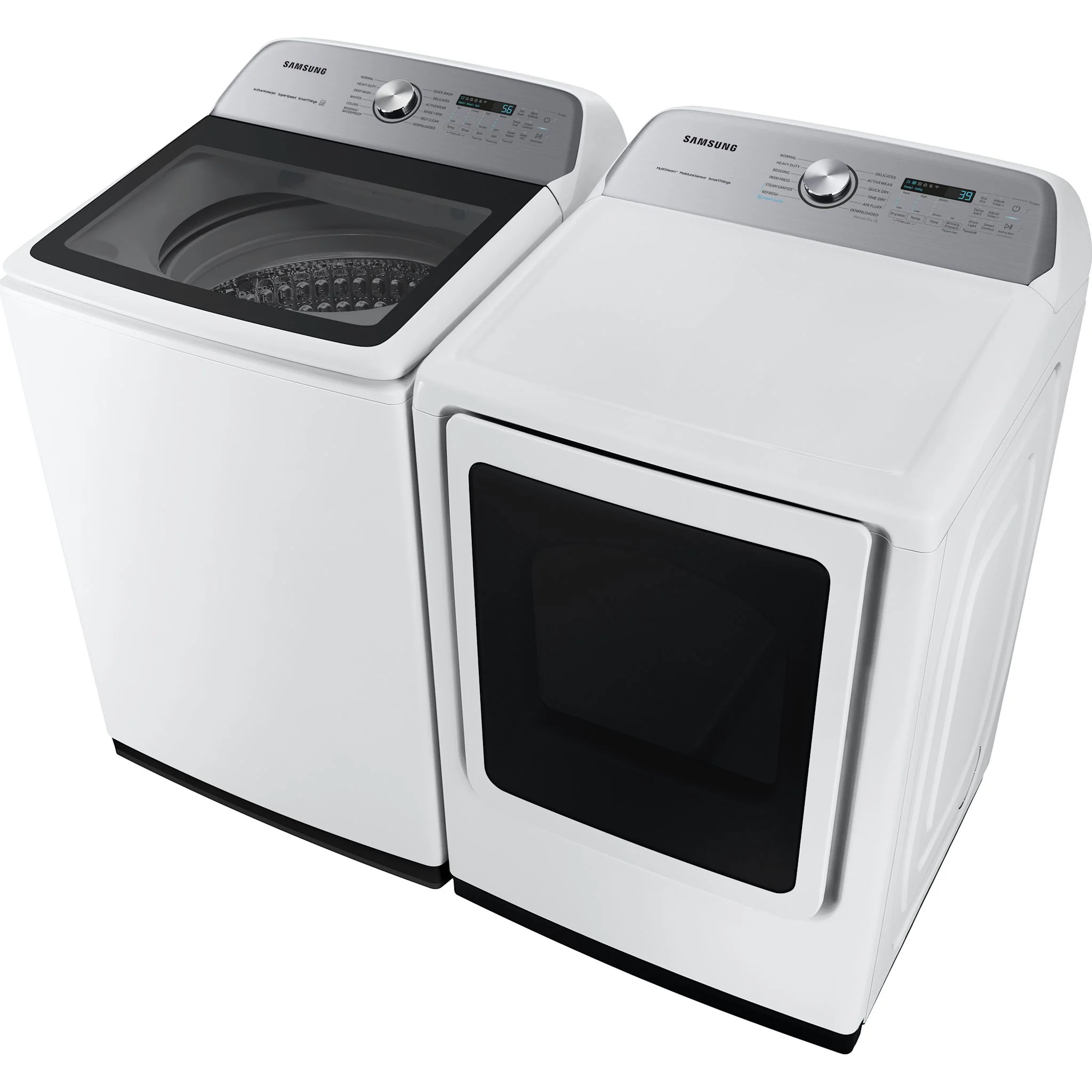 Samsung Top Load Pair (WA52DG5500AWUS-DVE52DG5505WAC) - White - Image 2