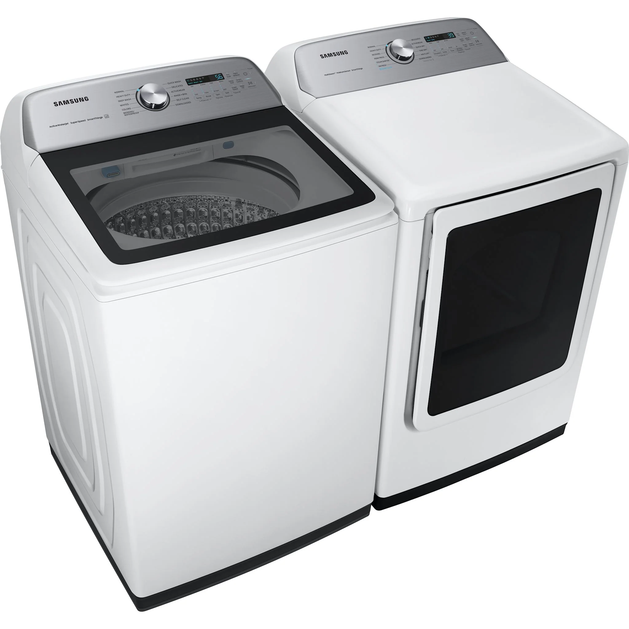 Samsung Top Load Pair (WA52DG5500AWUS-DVE52DG5505WAC) - White - Image 3