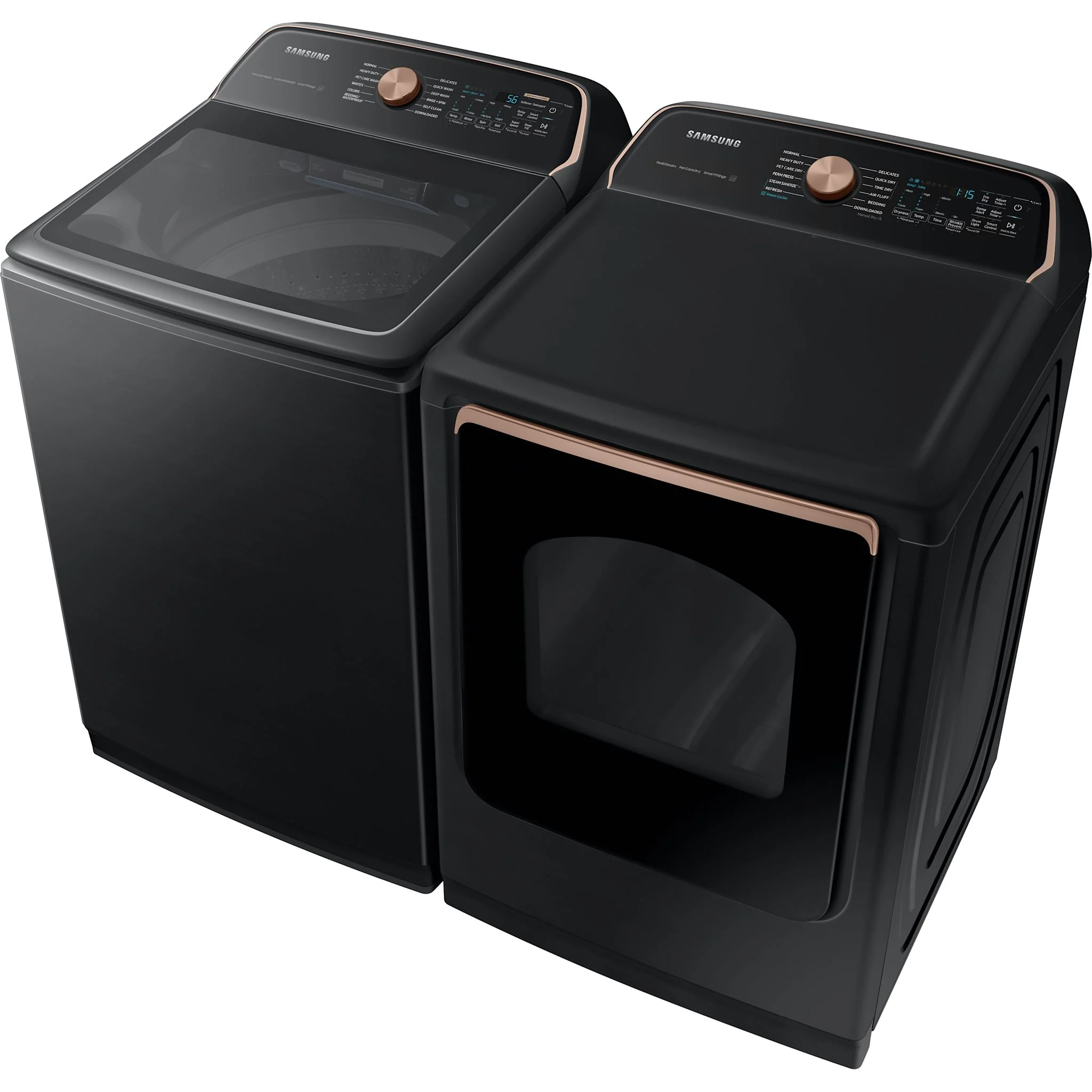 Samsung Top Load Pair (WA54CG7550AVA4-DVE54CG7550VAC) - Black - Image 2