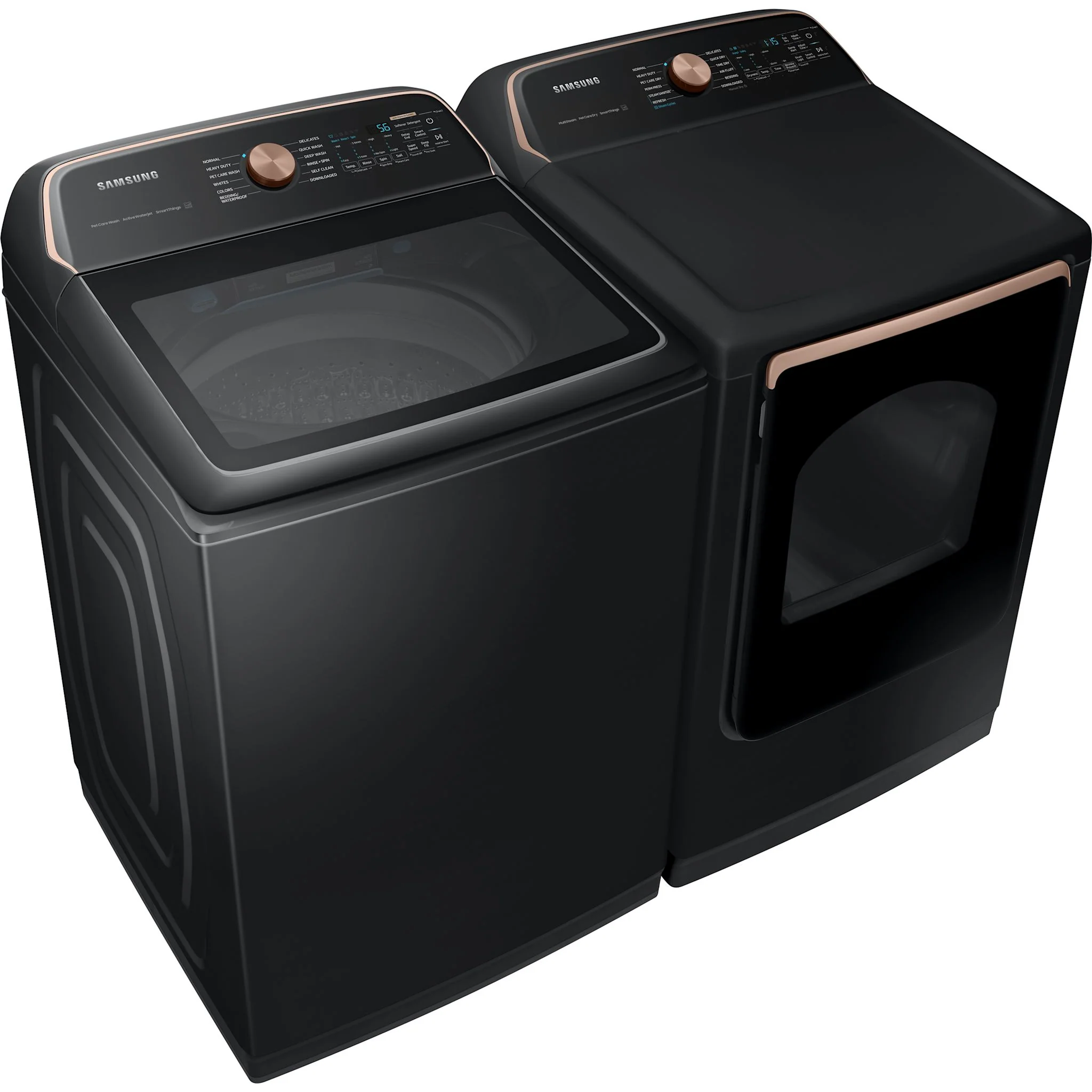 Samsung Top Load Pair (WA54CG7550AVA4-DVE54CG7550VAC) - Black - Image 3
