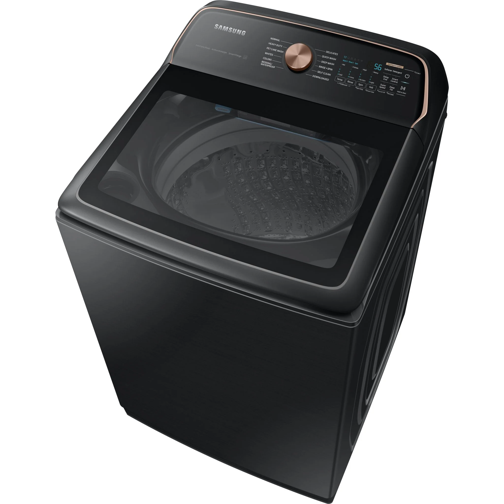 Samsung Top Load Washer (WA54CG7550AVA4) - Black Stainless - Image 4