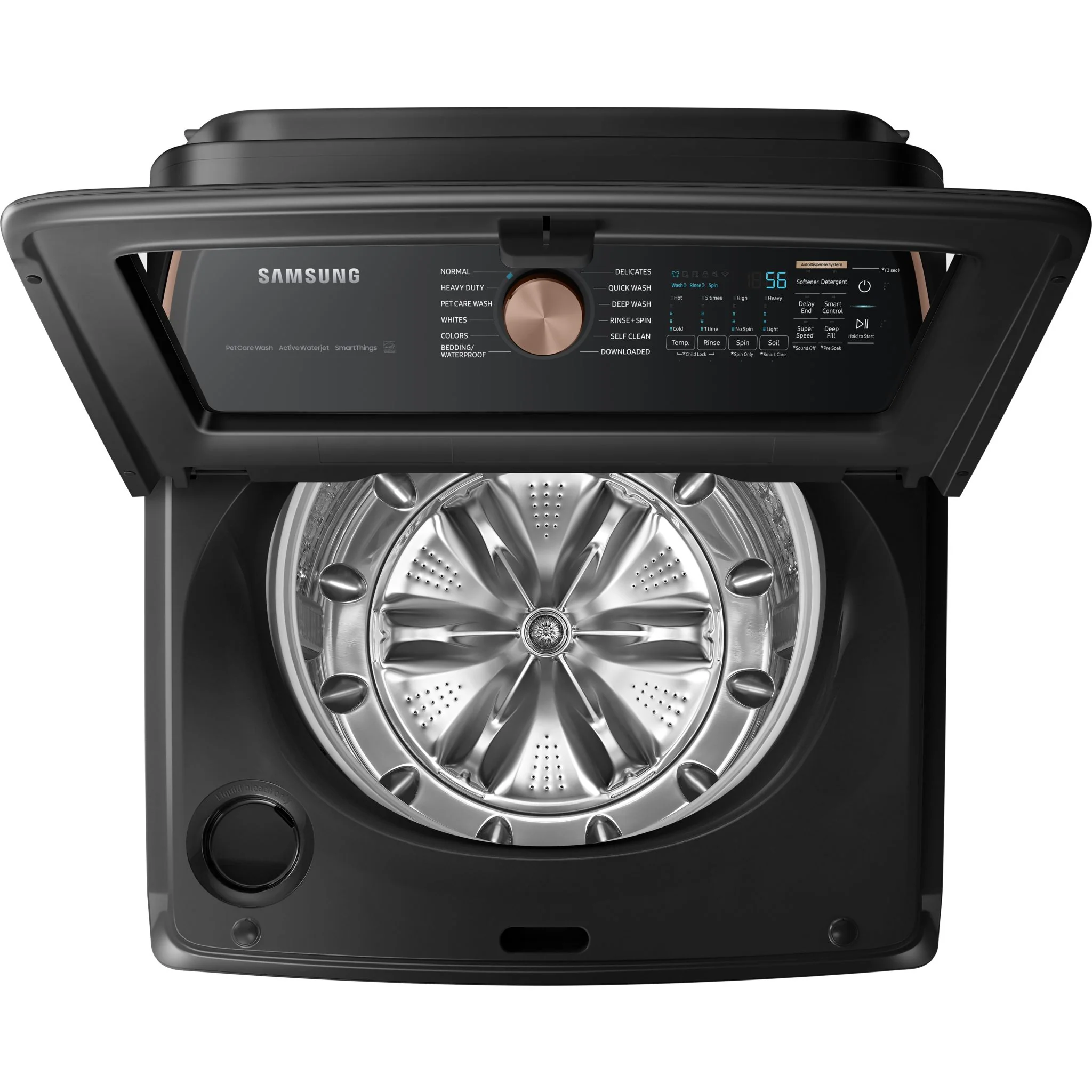 Samsung Top Load Washer (WA54CG7550AVA4) - Black Stainless - Image 5