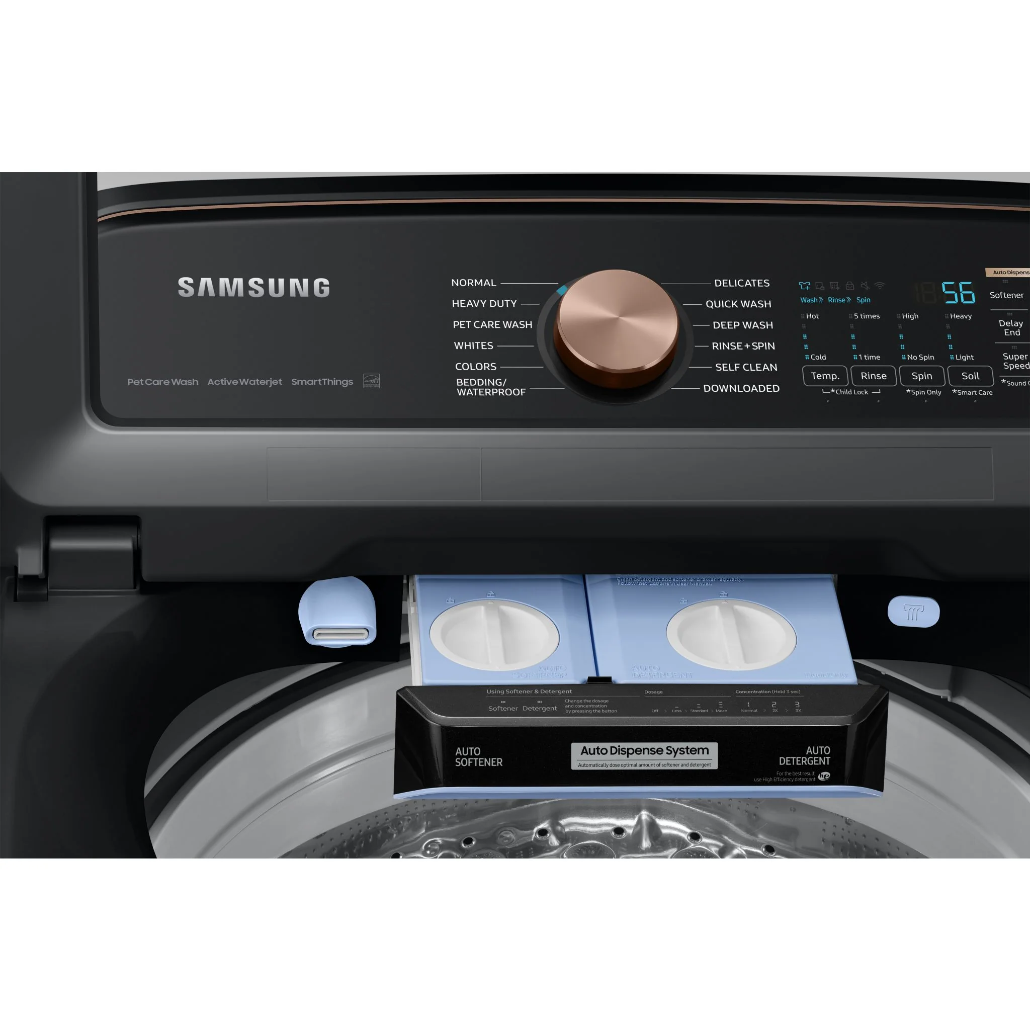 Samsung Top Load Washer (WA54CG7550AVA4) - Black Stainless - Image 7