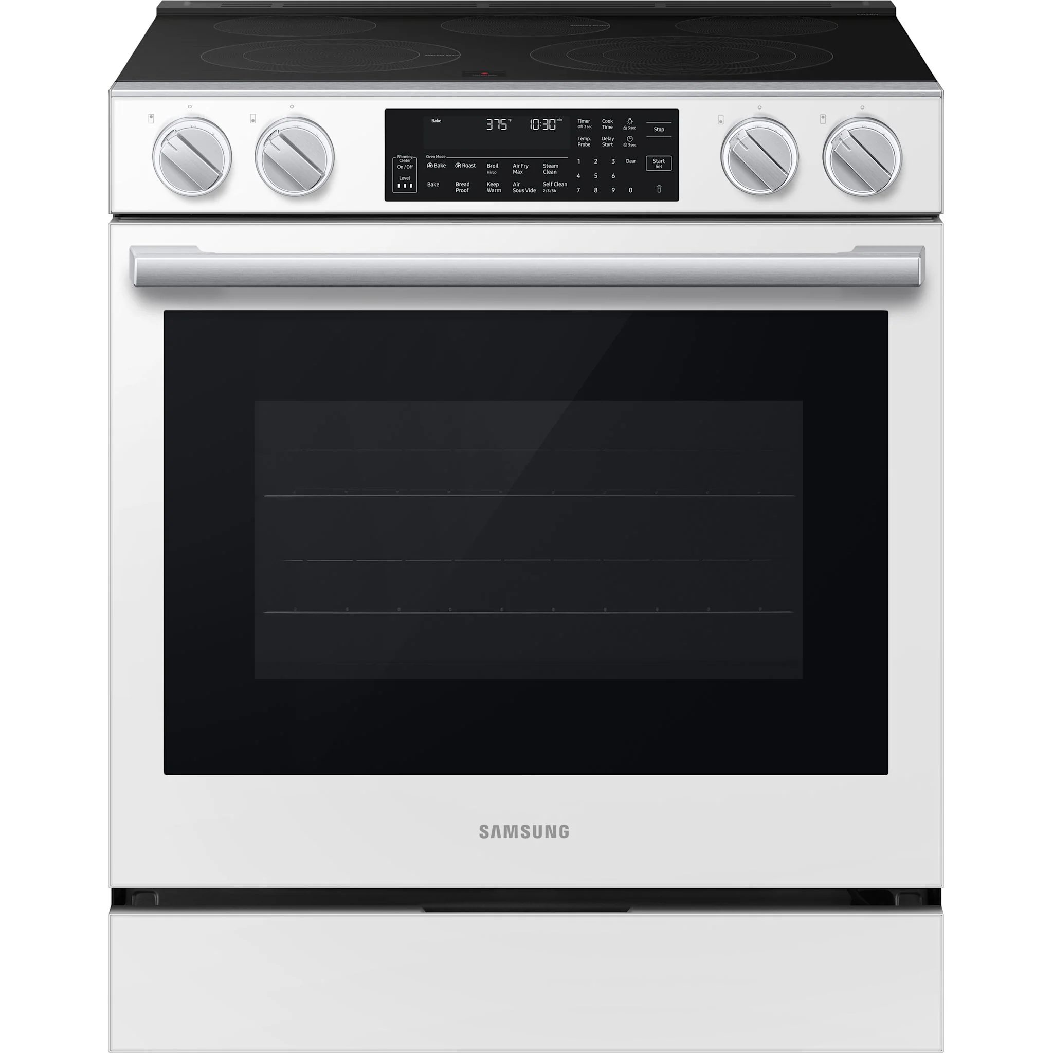 Samsung True Convection Range (NSE90H63SWAC) - White Glass - Image 2