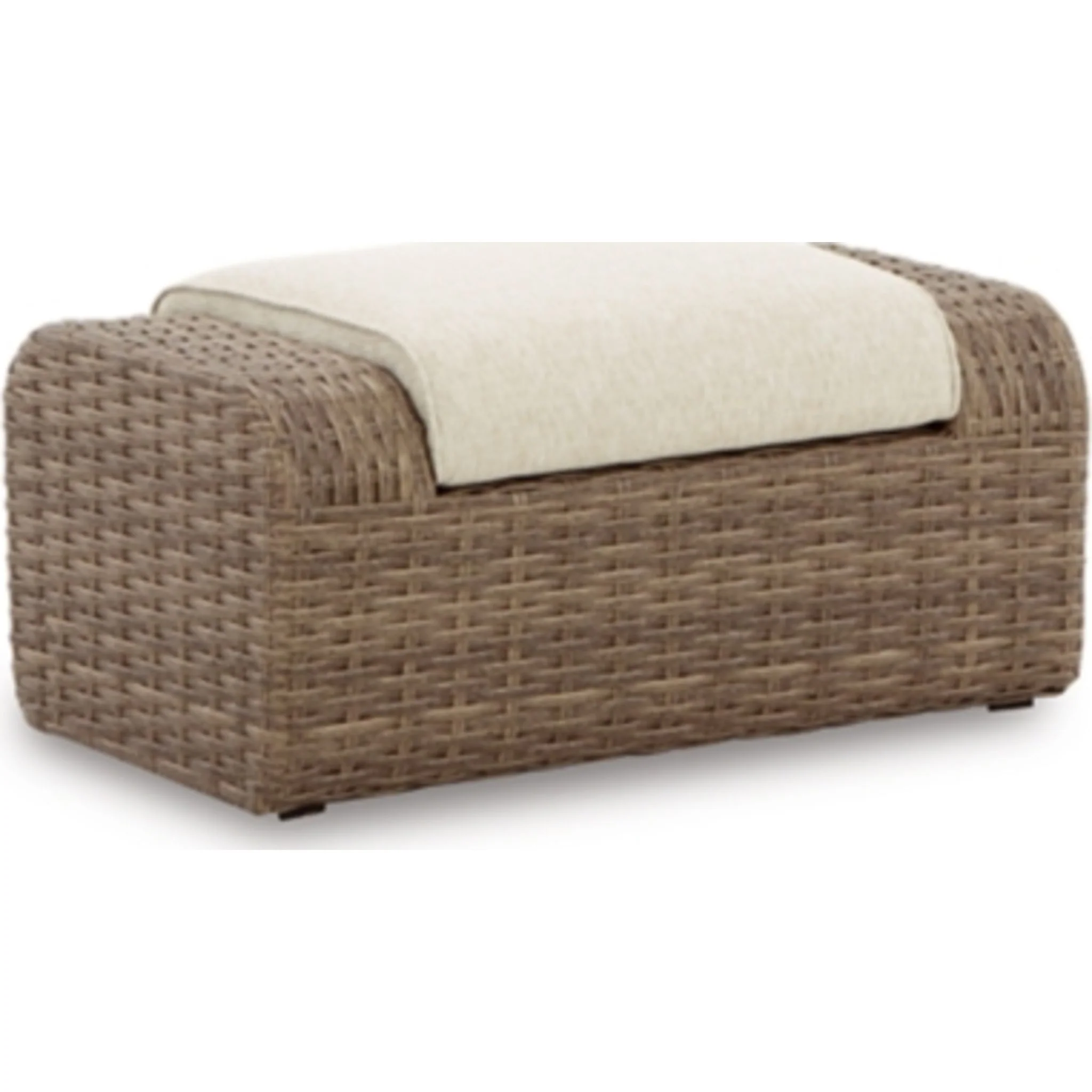 Outdoor Sandy Bloom Ottoman with Cushion - Image 4