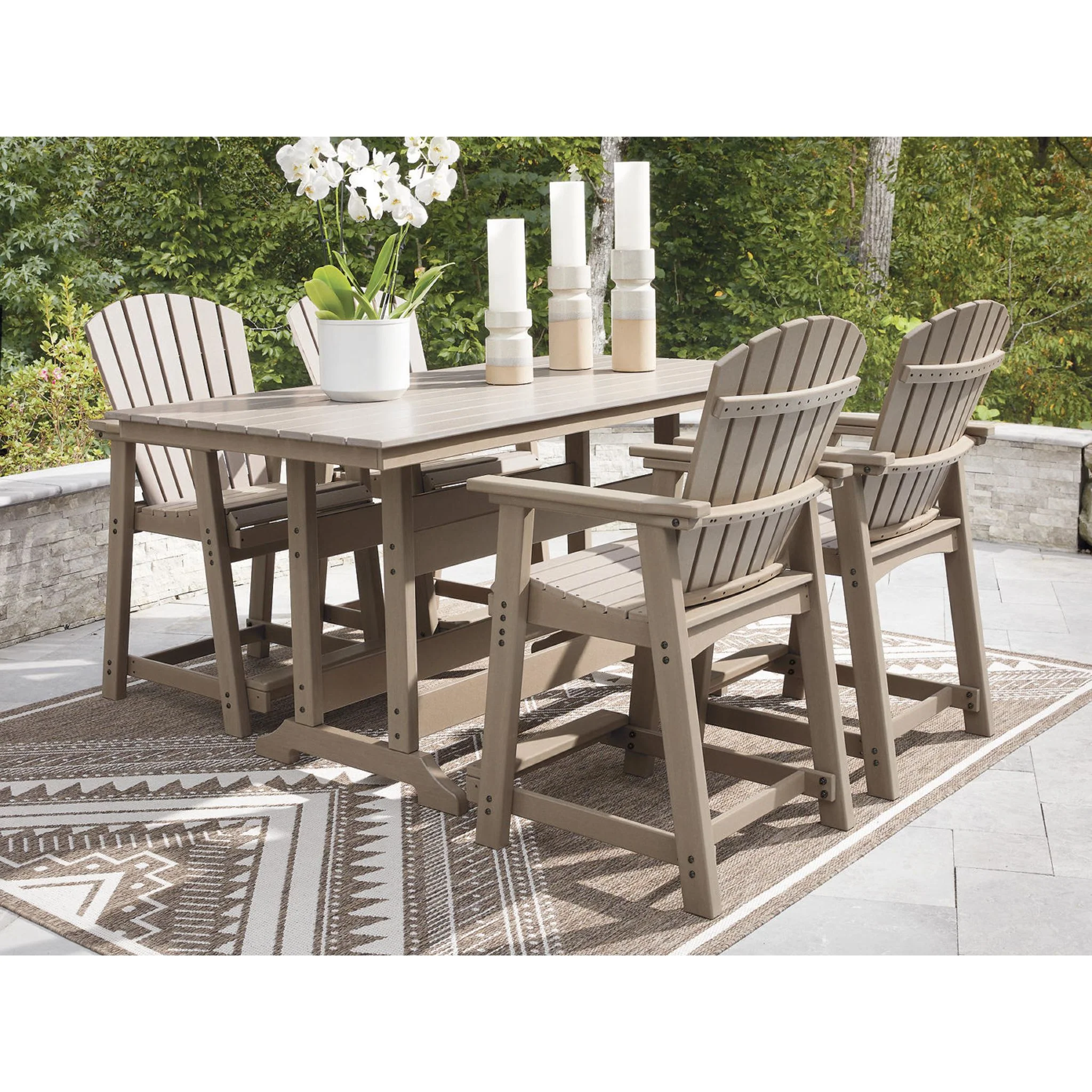 Sandy Dune 5 Piece Outdoor Counter Height Dining Set - Image 4