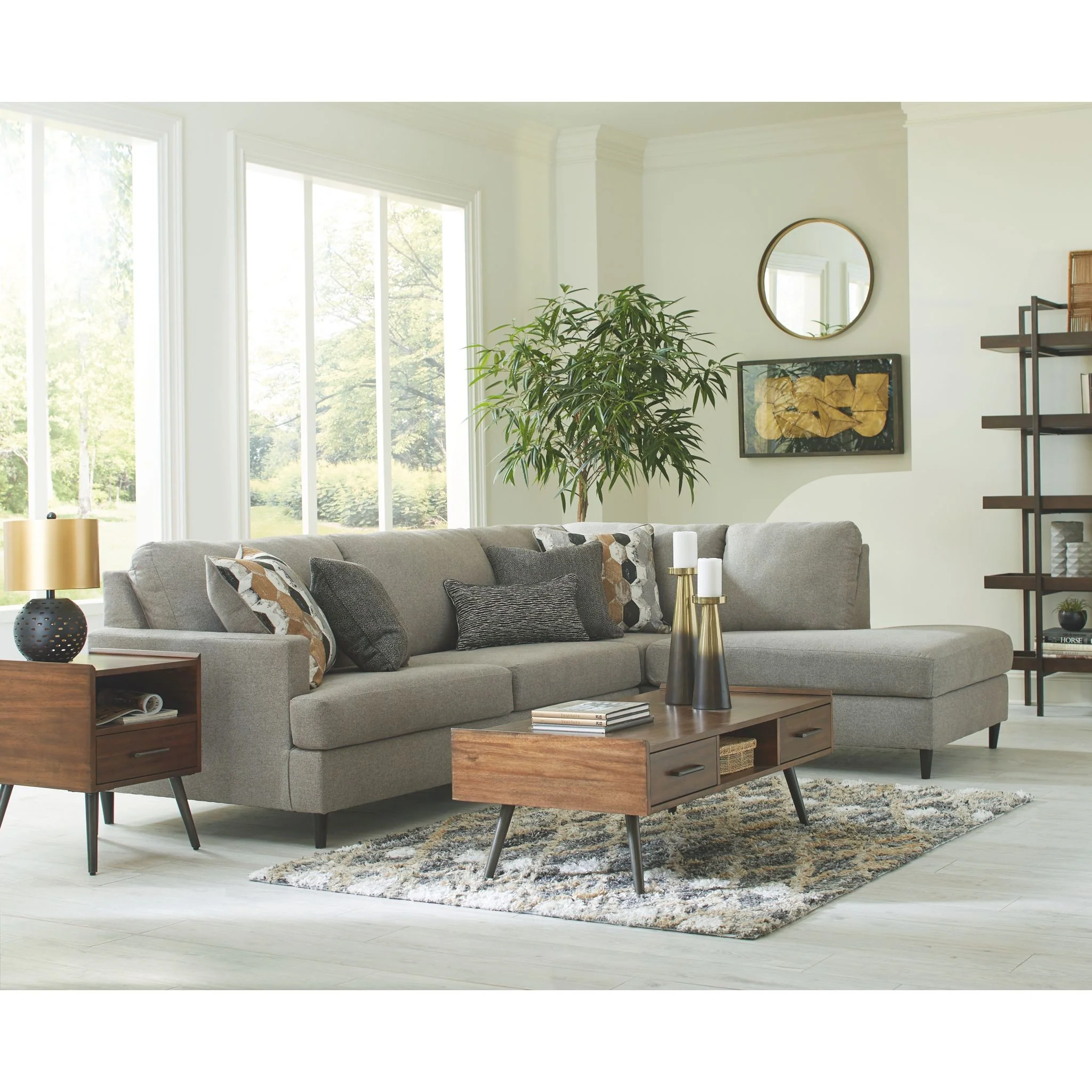 Santasia-Exclusive 2 Piece Sectional with Chaise - Image 3