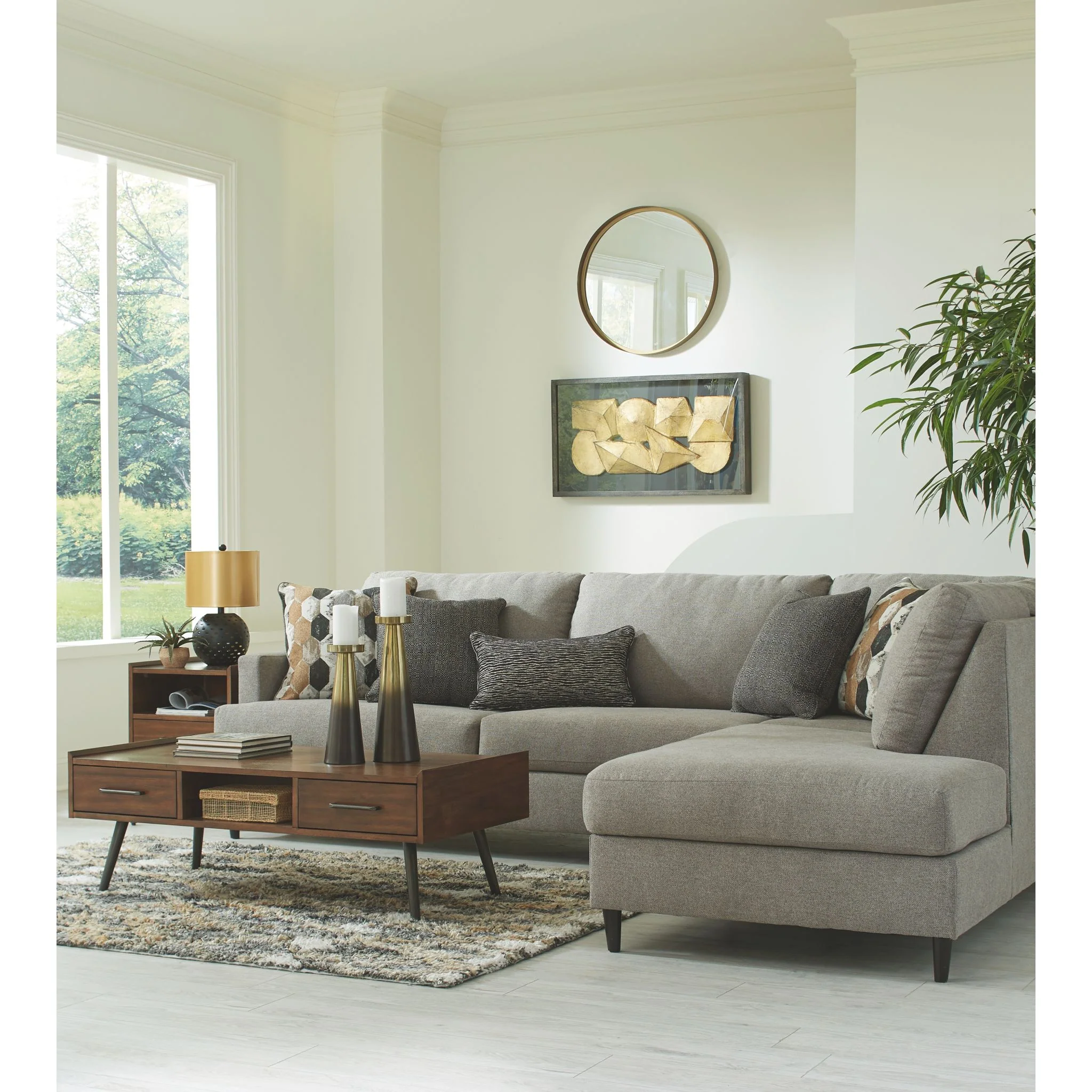 Santasia-Exclusive 2 Piece Sectional with Chaise - Image 4