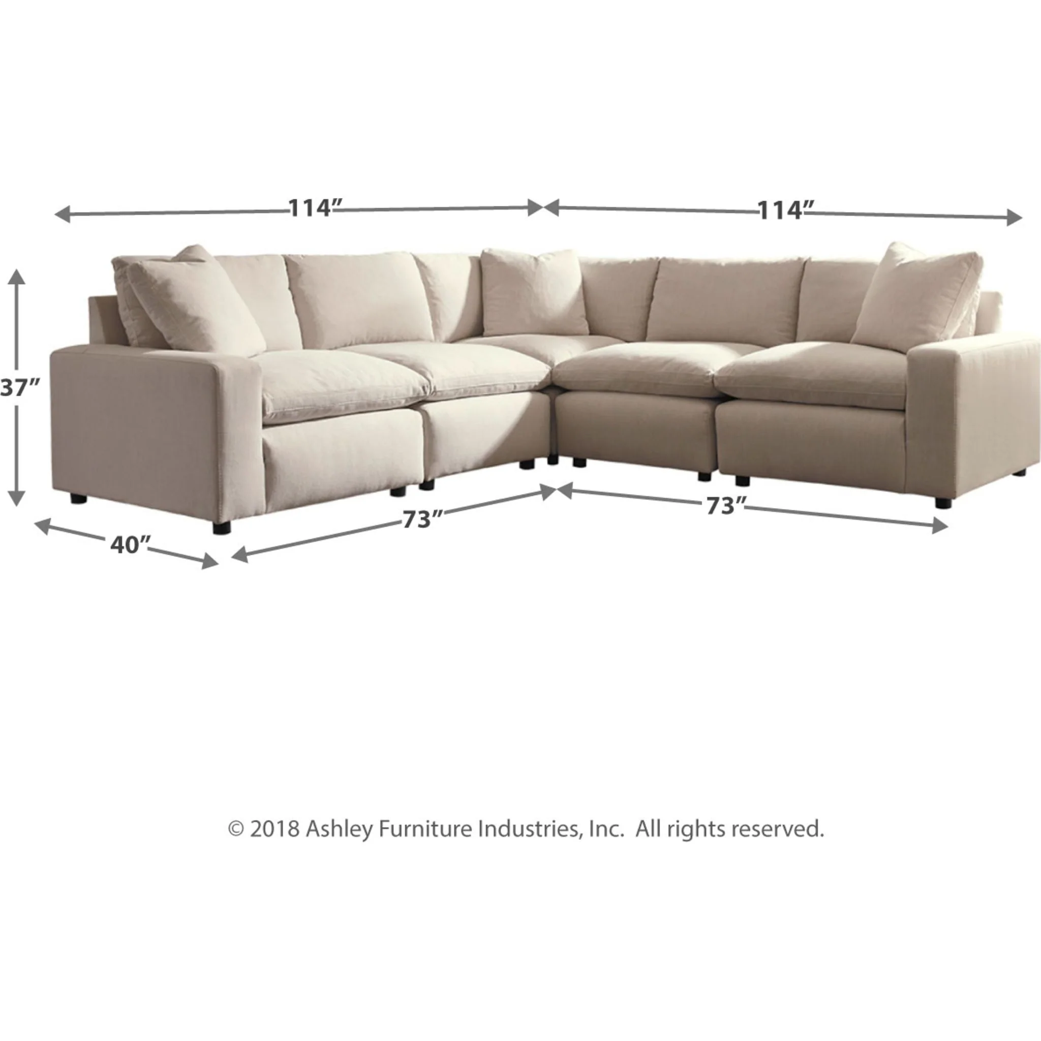 Savesto 5 Piece Modular Sectional - Image 4