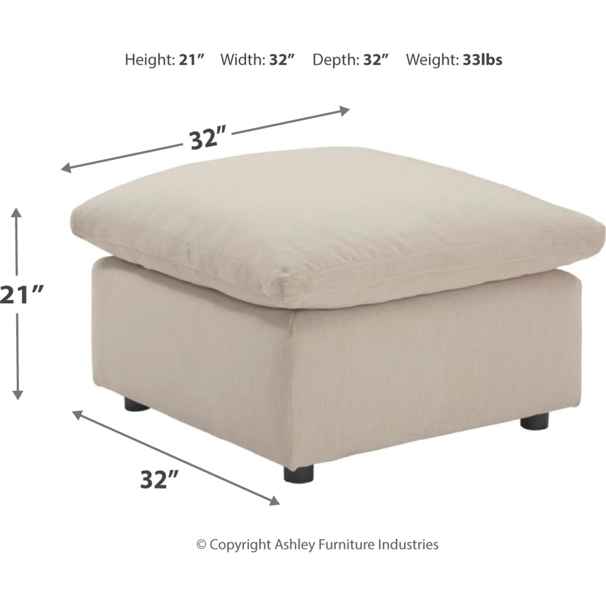 Savesto Oversized Accent Ottoman - Image 3