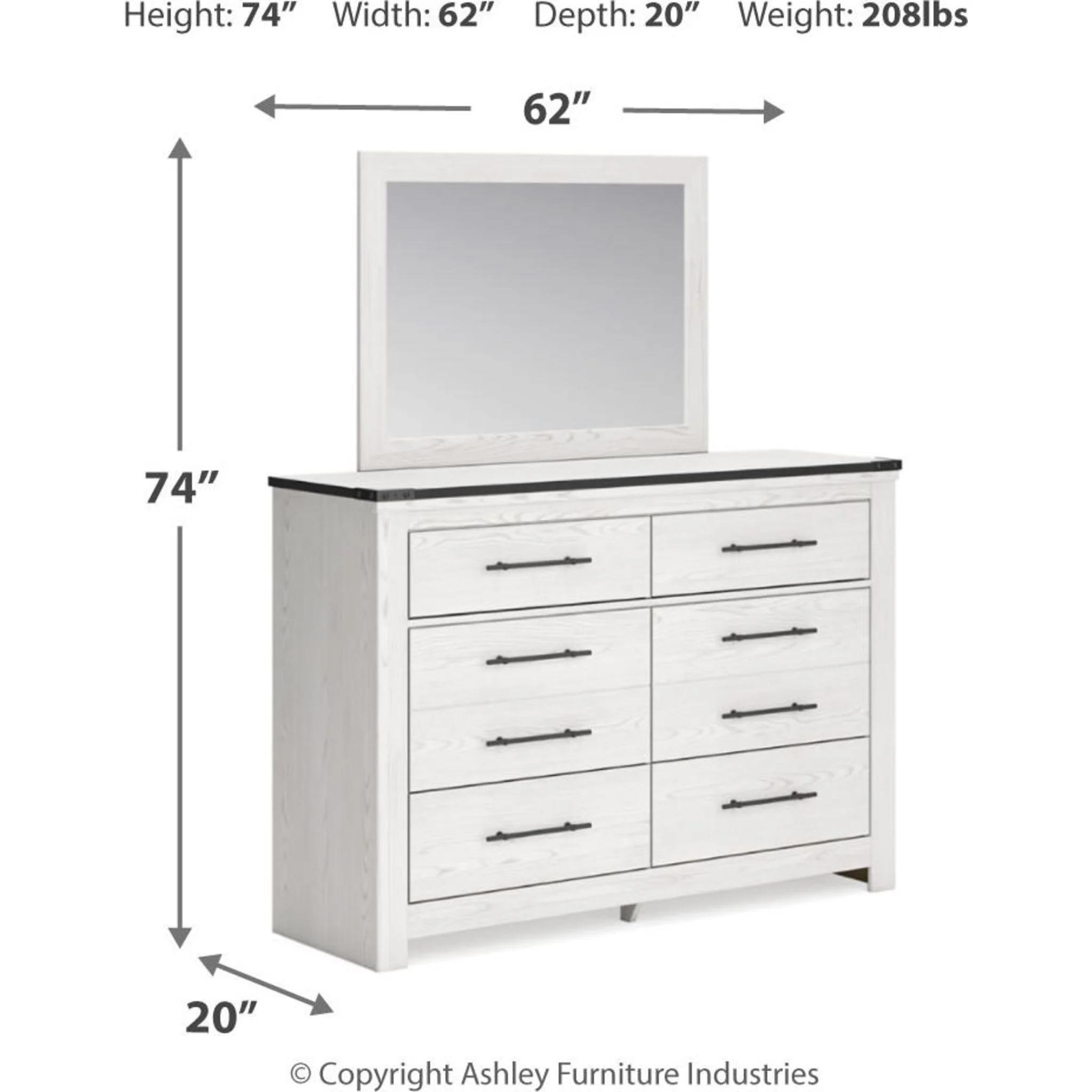 Schoenberg Dresser and Mirror - Image 23
