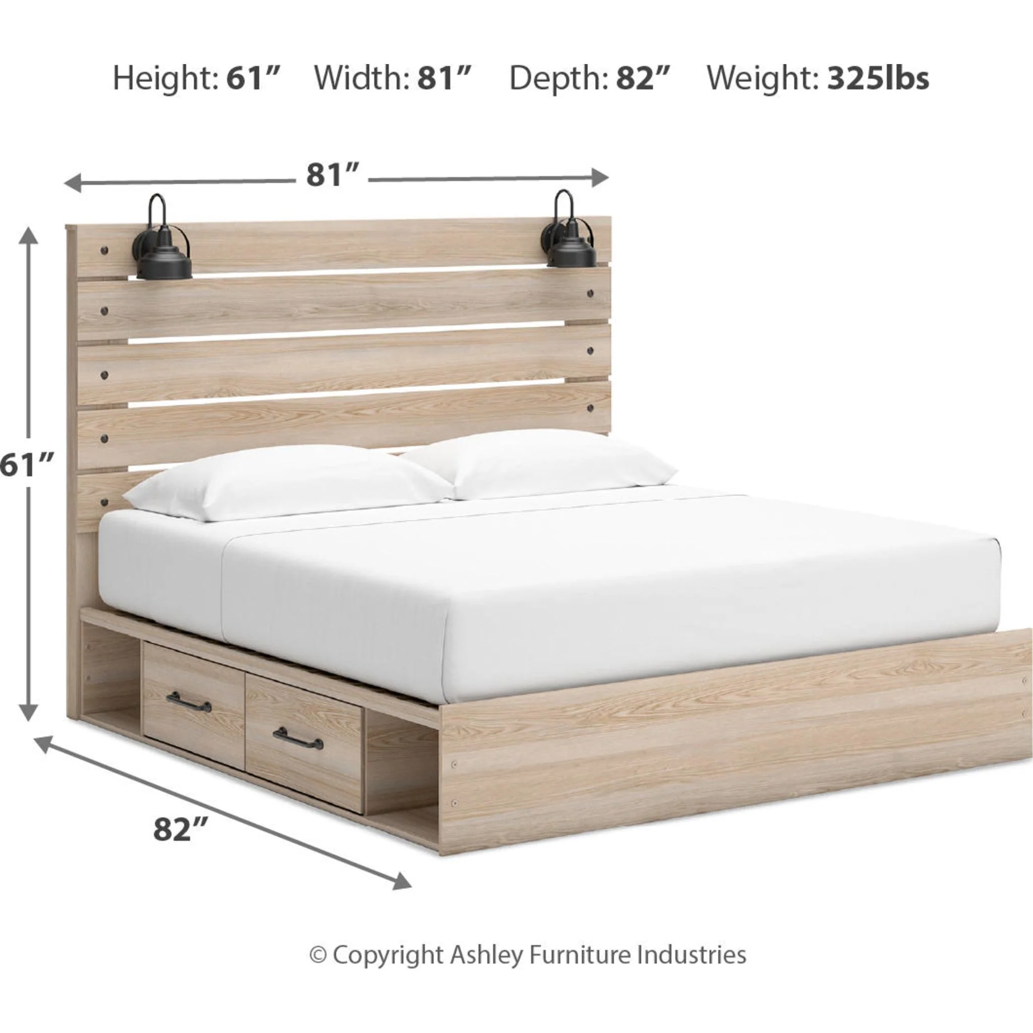 Senbry-Exclusive Panel Bed with 4 Drawer Storage - Image 34