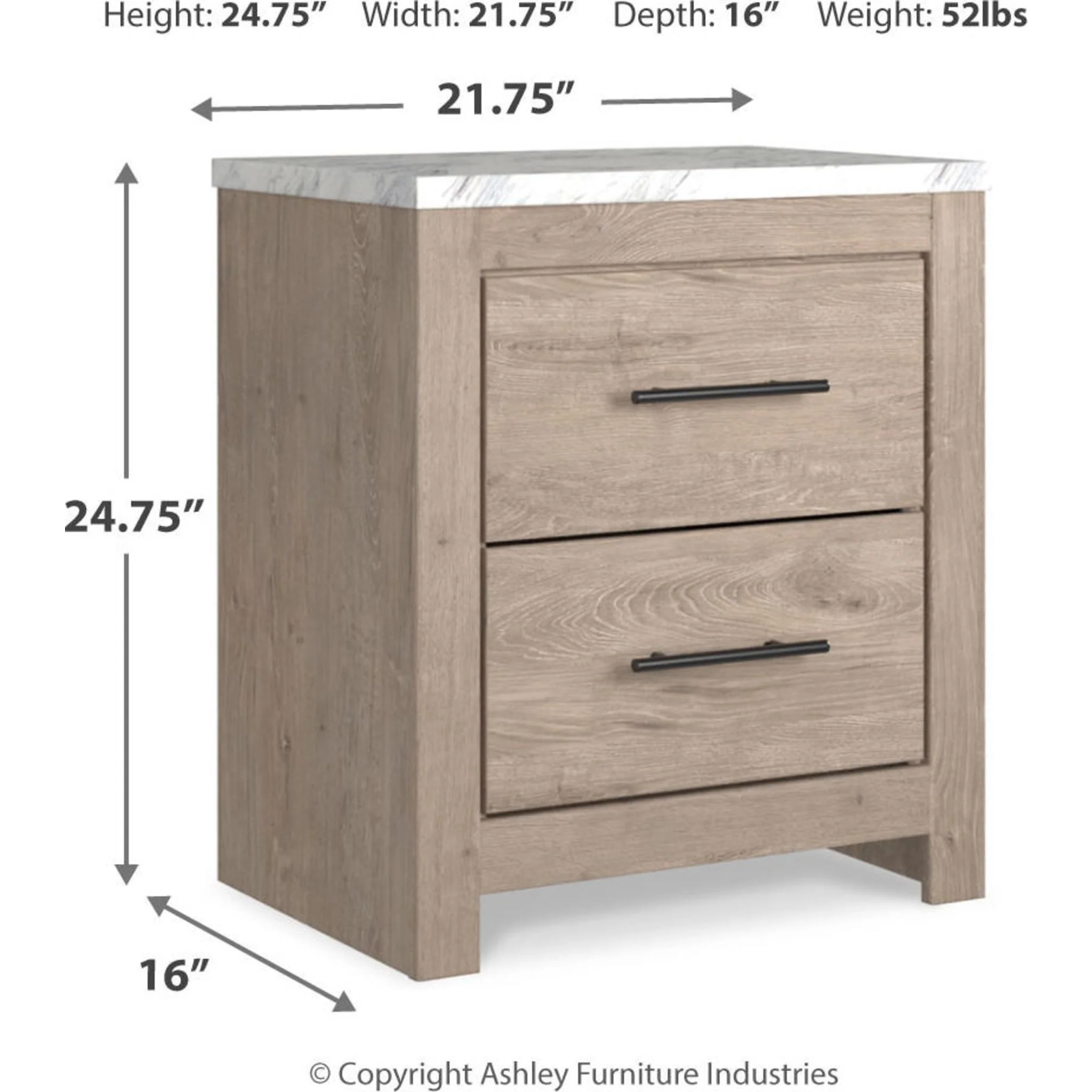 Senniberg Two Drawer Nightstand - Image 14