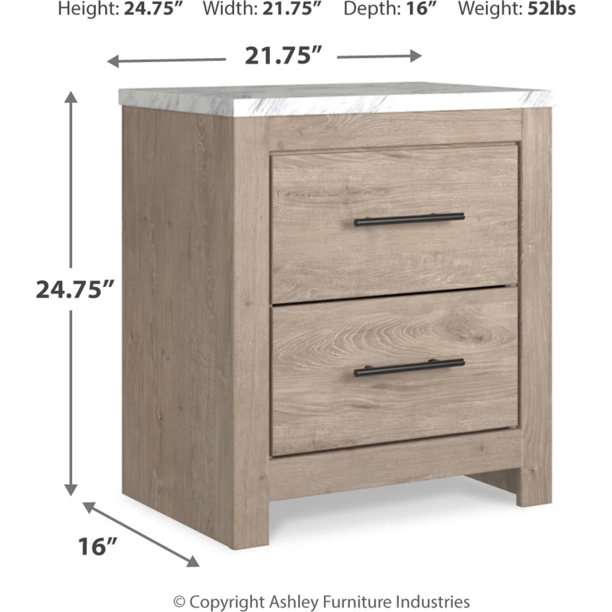 Senniberg Two Drawer Nightstand - Image 8