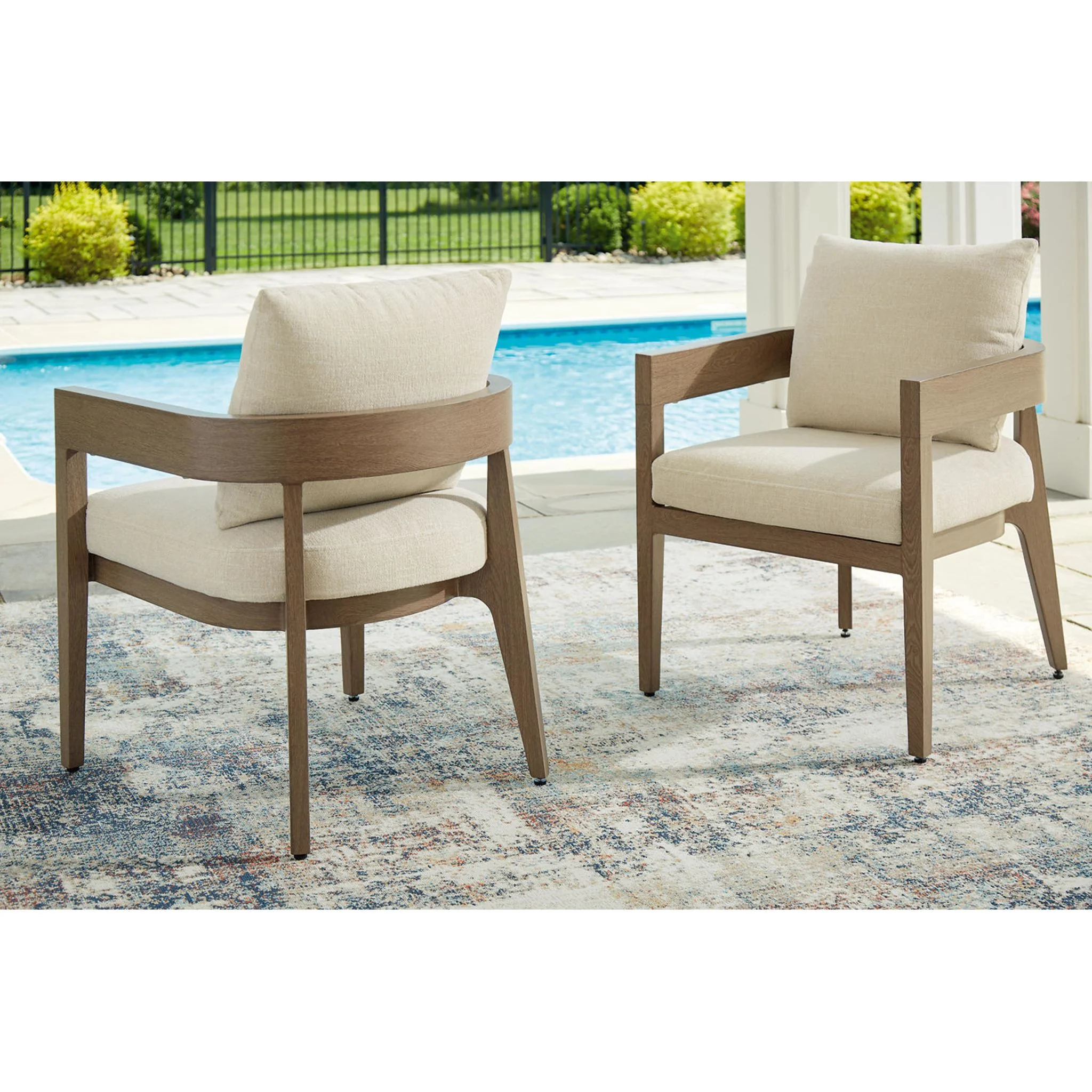 Serene Bay Outdoor Arm Chair with Cushion (set of 2) - Image 6