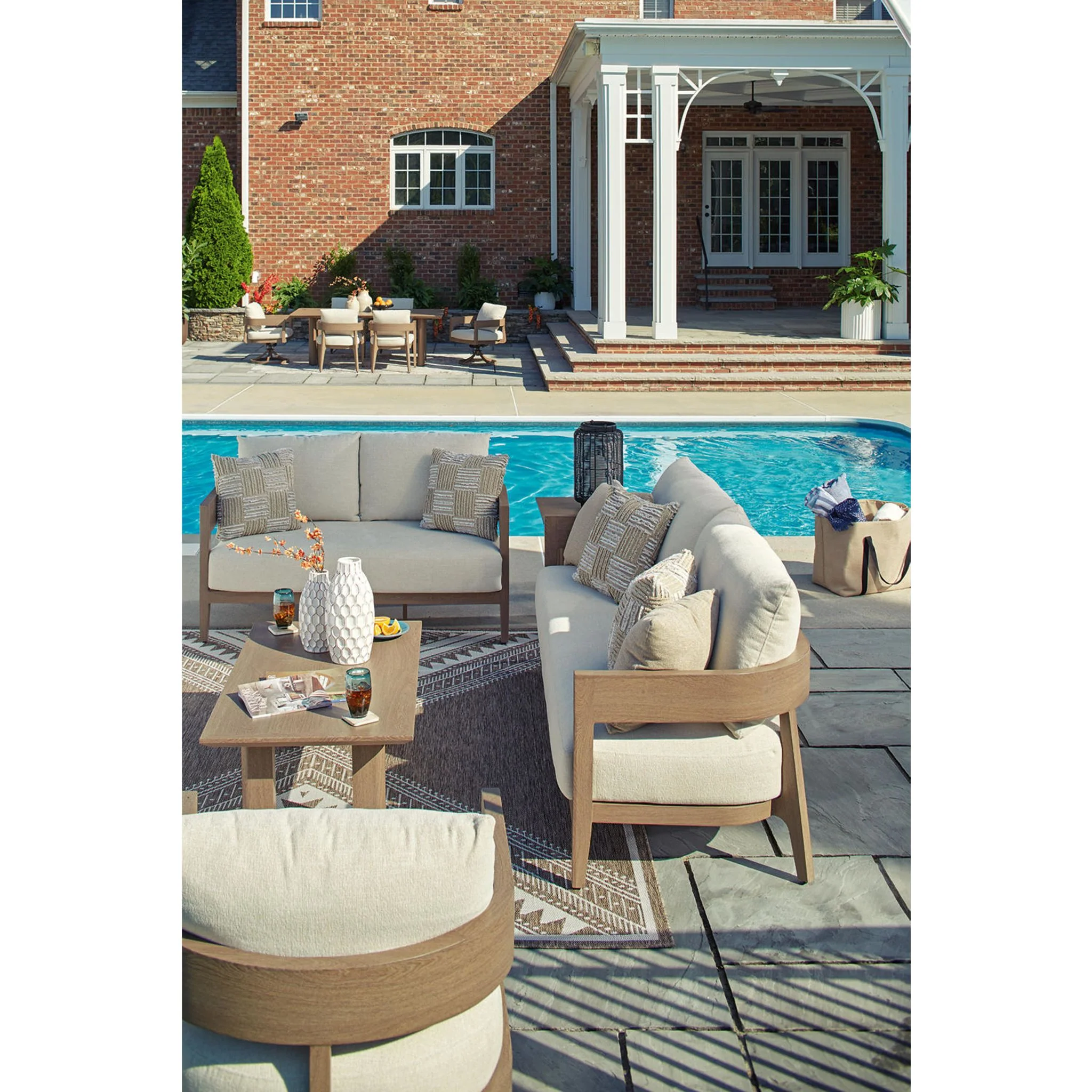Serene Bay Outdoor Loveseat with Cushion - Image 17