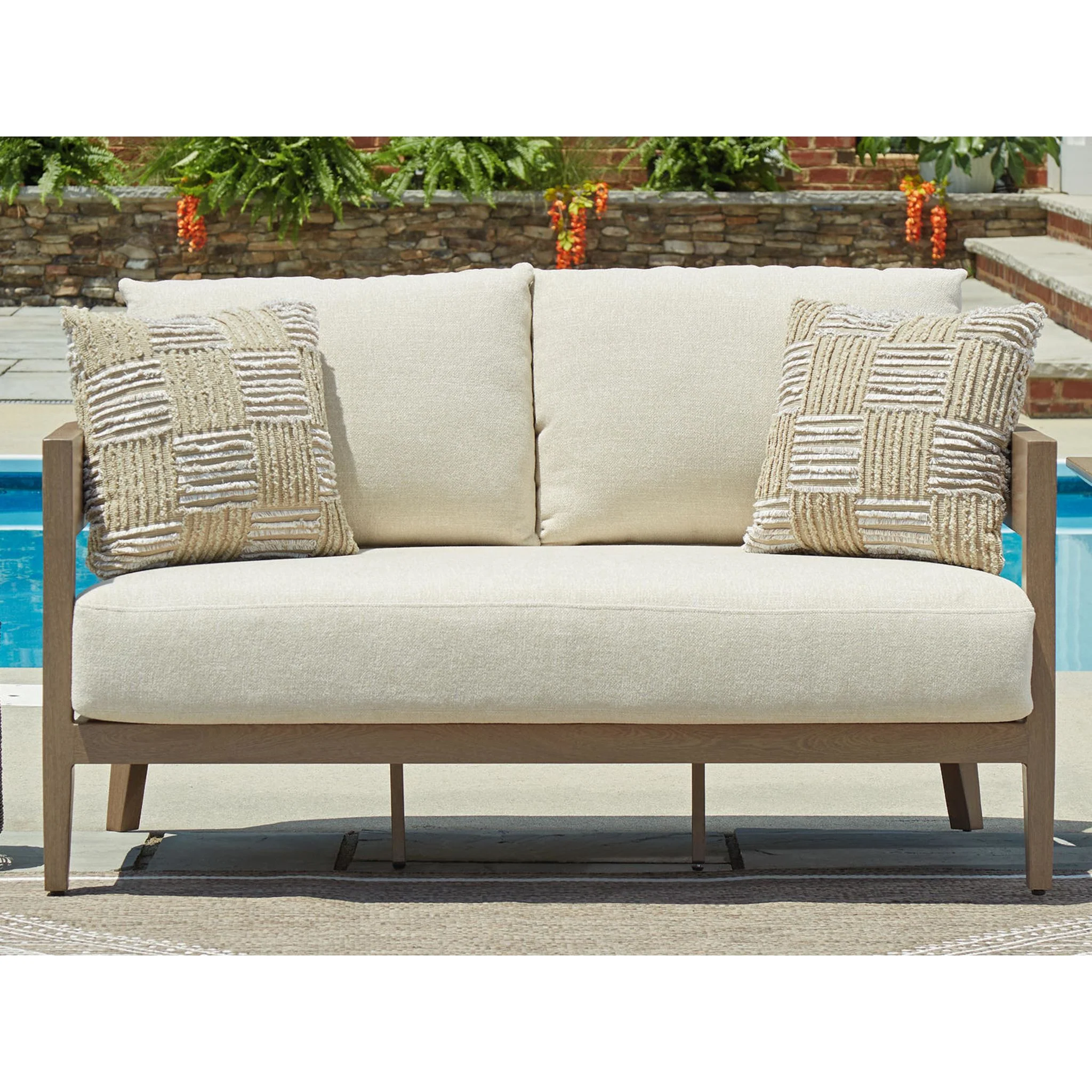 Serene Bay Outdoor Loveseat with Cushion - Image 5