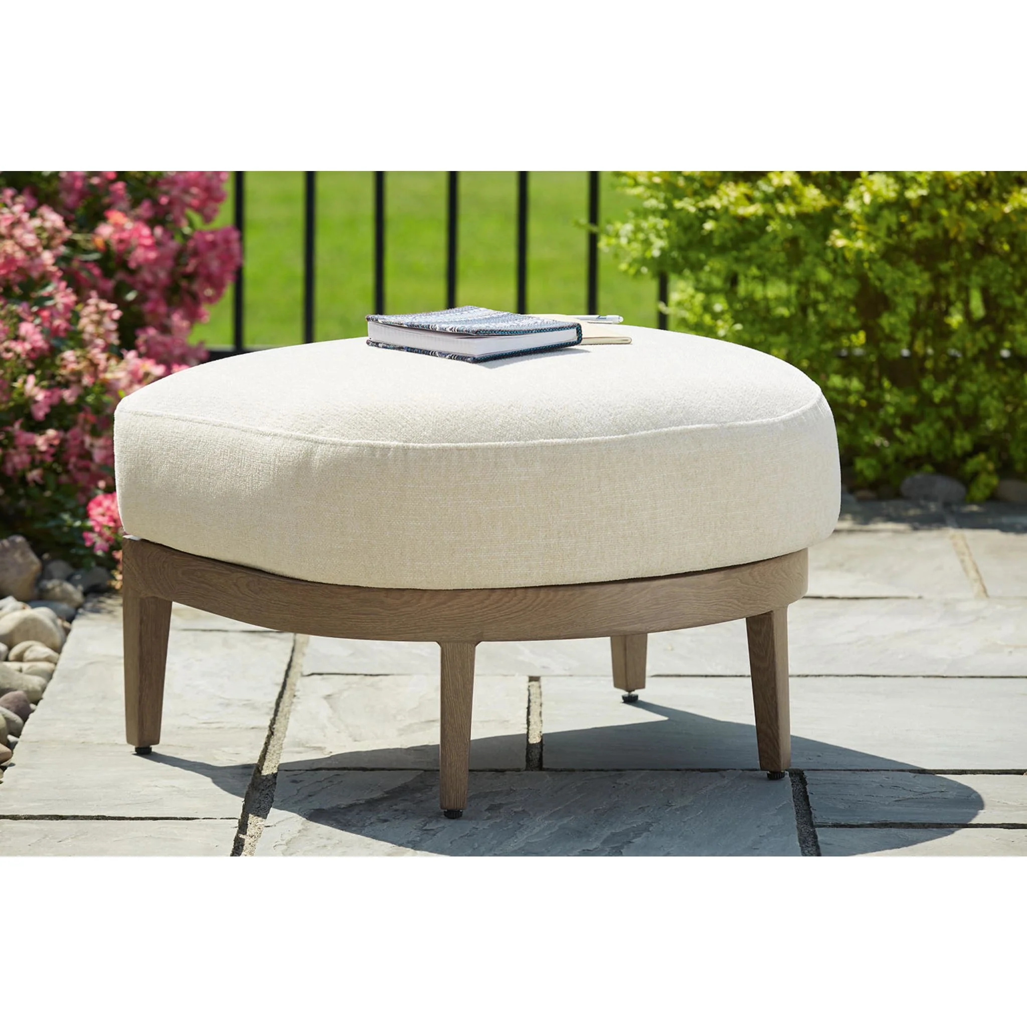 Serene Bay Outdoor Ottoman with Cushion - Image 2