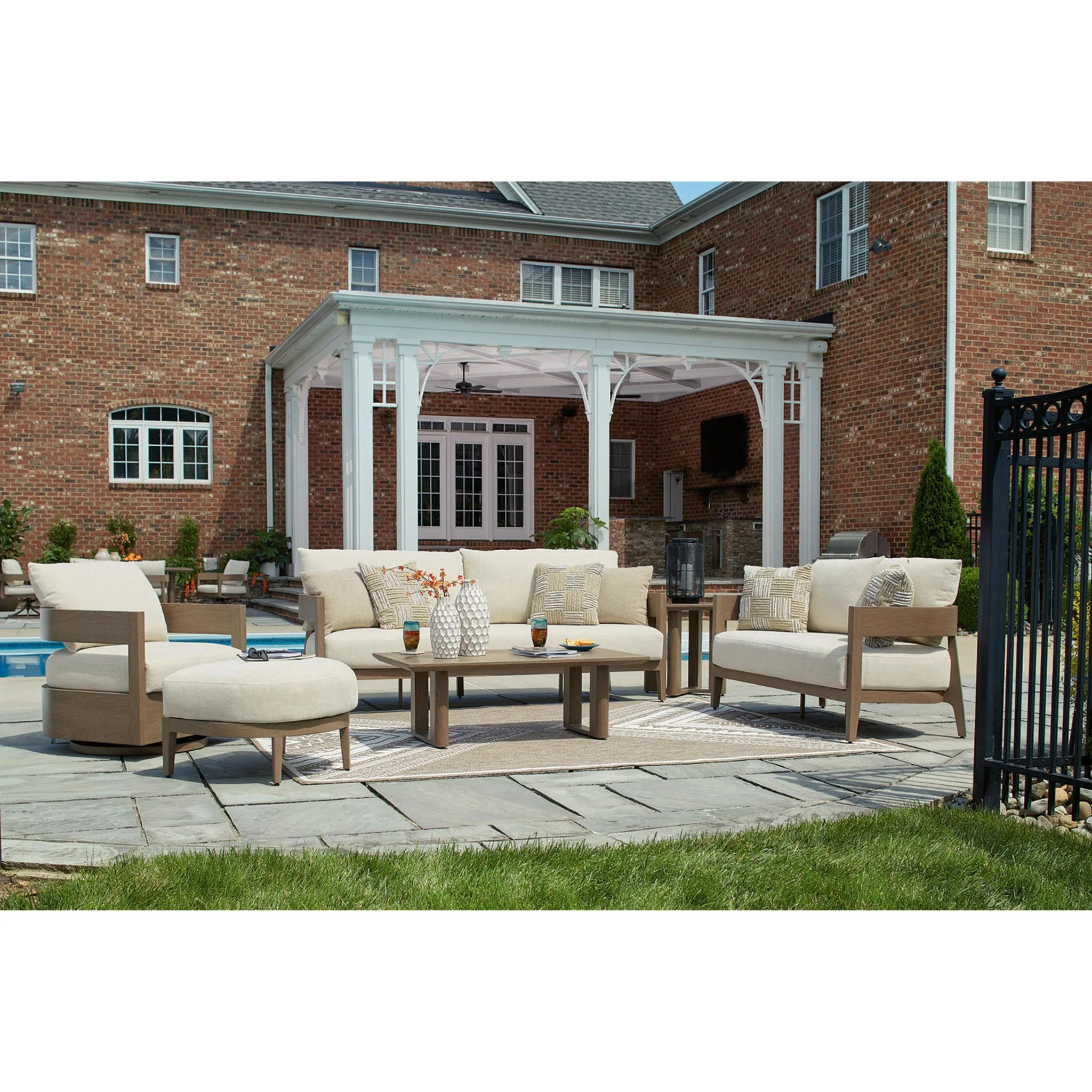 Serene Bay Outdoor Sofa with Cushion - Image 10