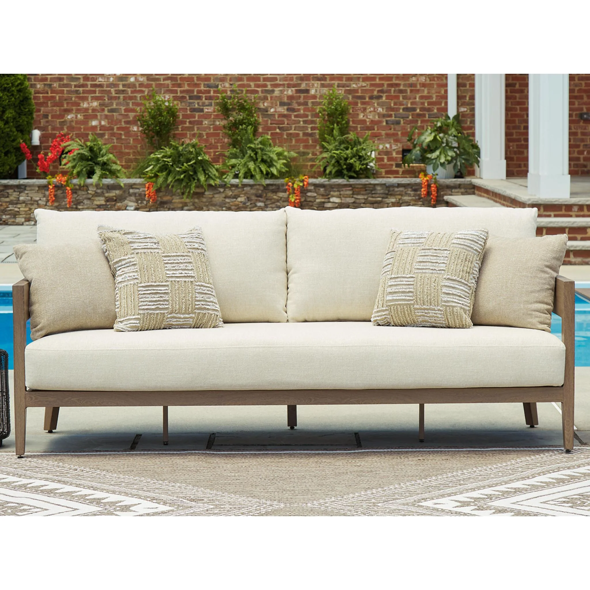 Serene Bay Outdoor Sofa with Cushion - Image 5