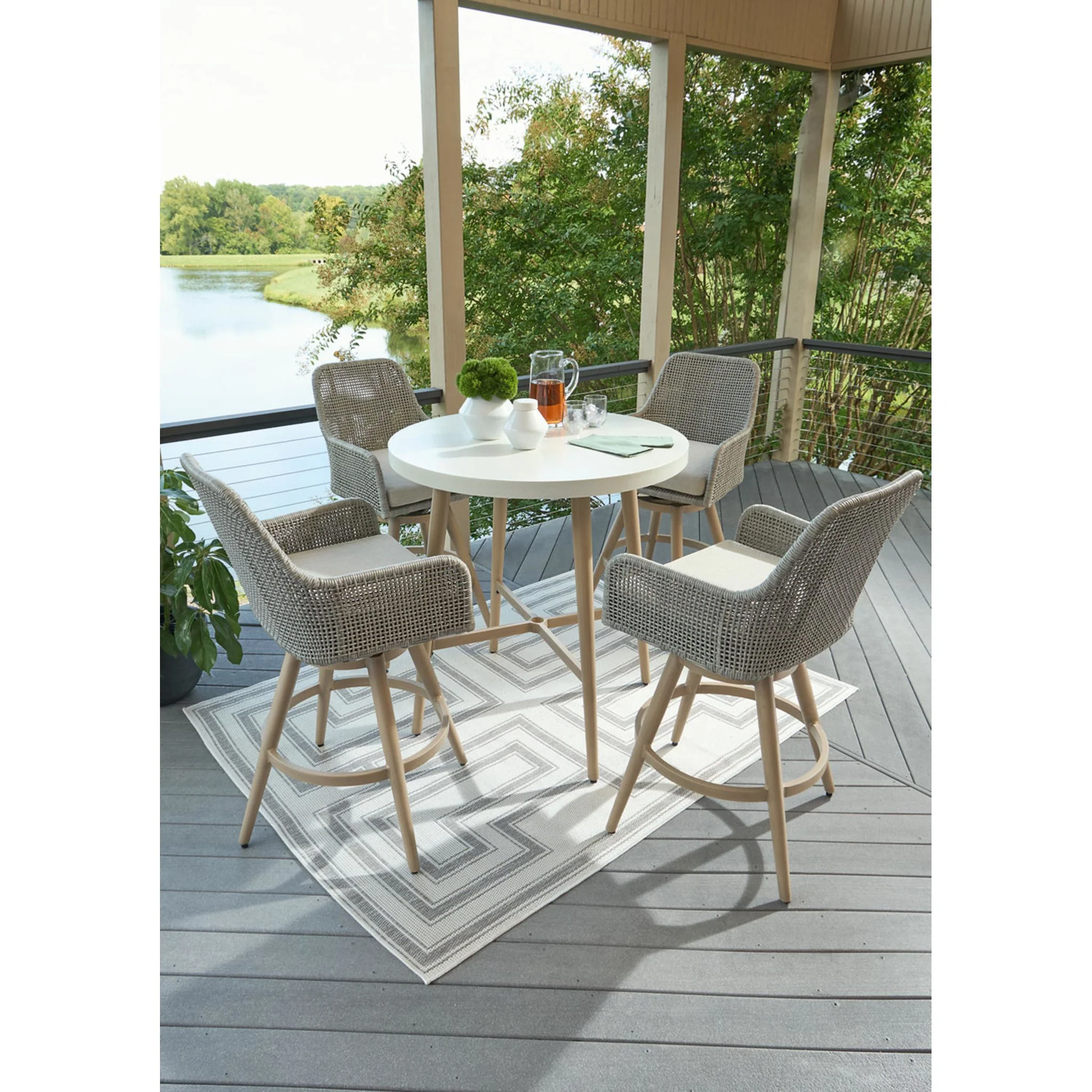 Seton Creek 5 Piece Outdoor Bar Set - Image 6
