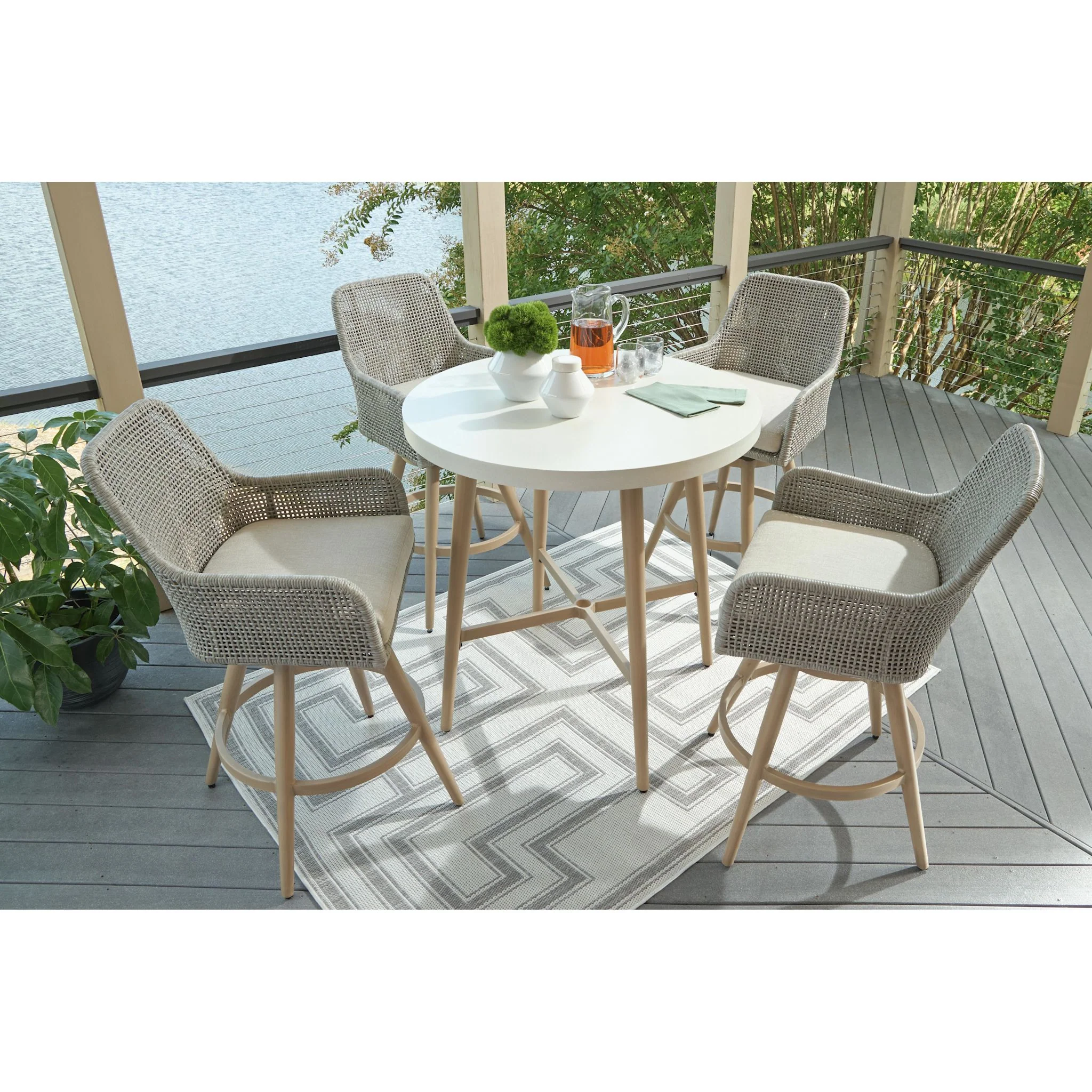 Seton Creek 5 Piece Outdoor Bar Set - Image 8