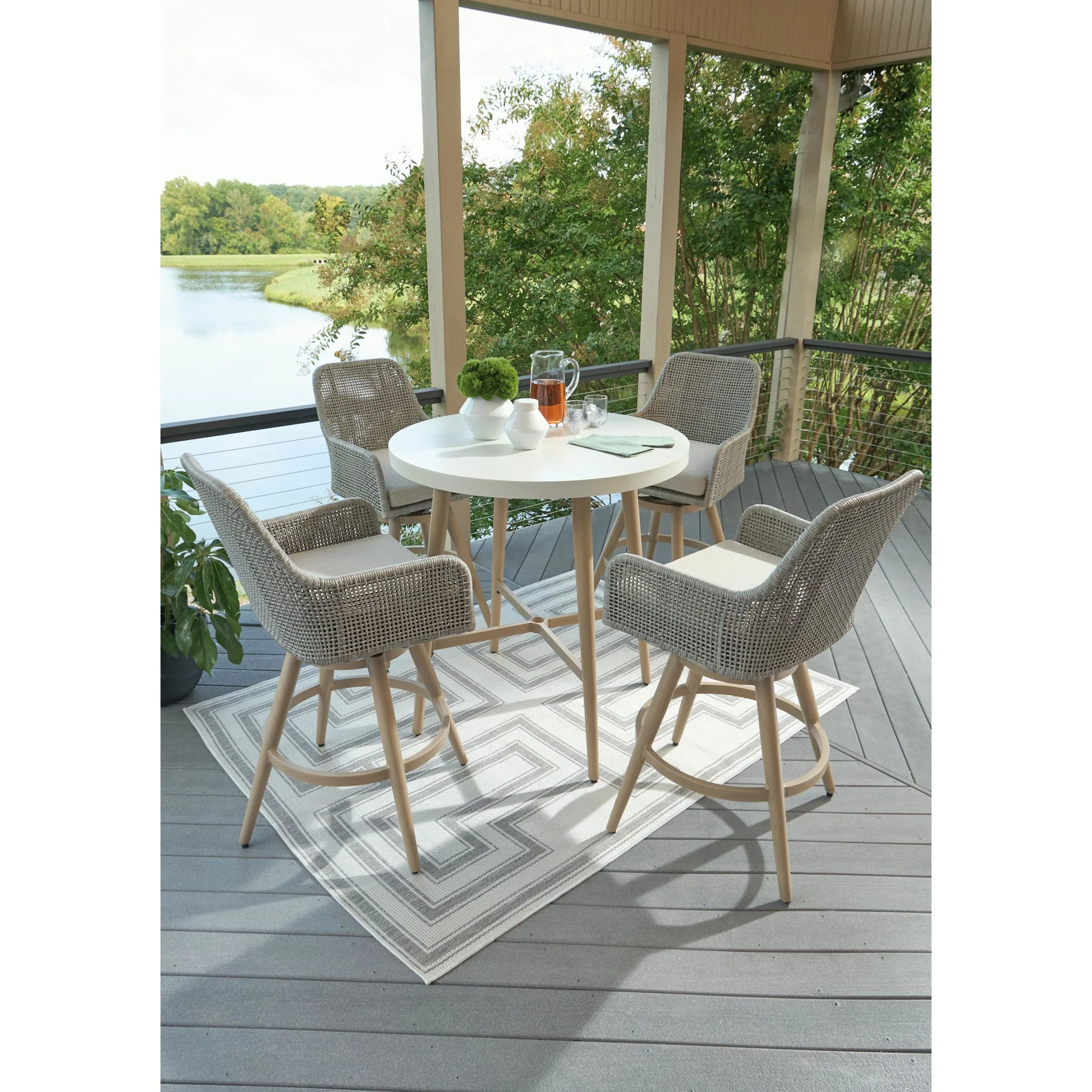 Seton Creek 5 Piece Outdoor Bar Set - Image 9