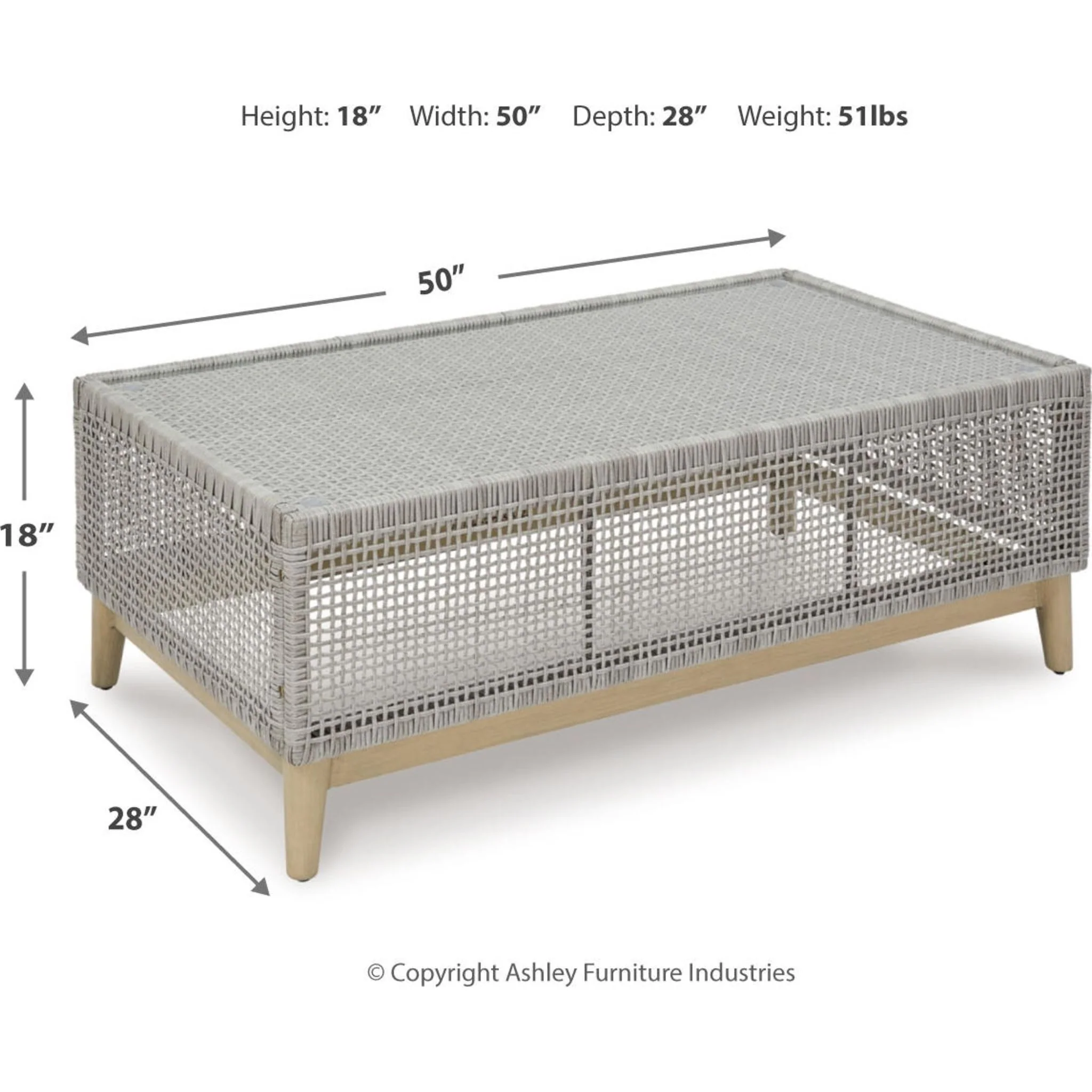 Seton Creek Outdoor Coffee Table - Image 5