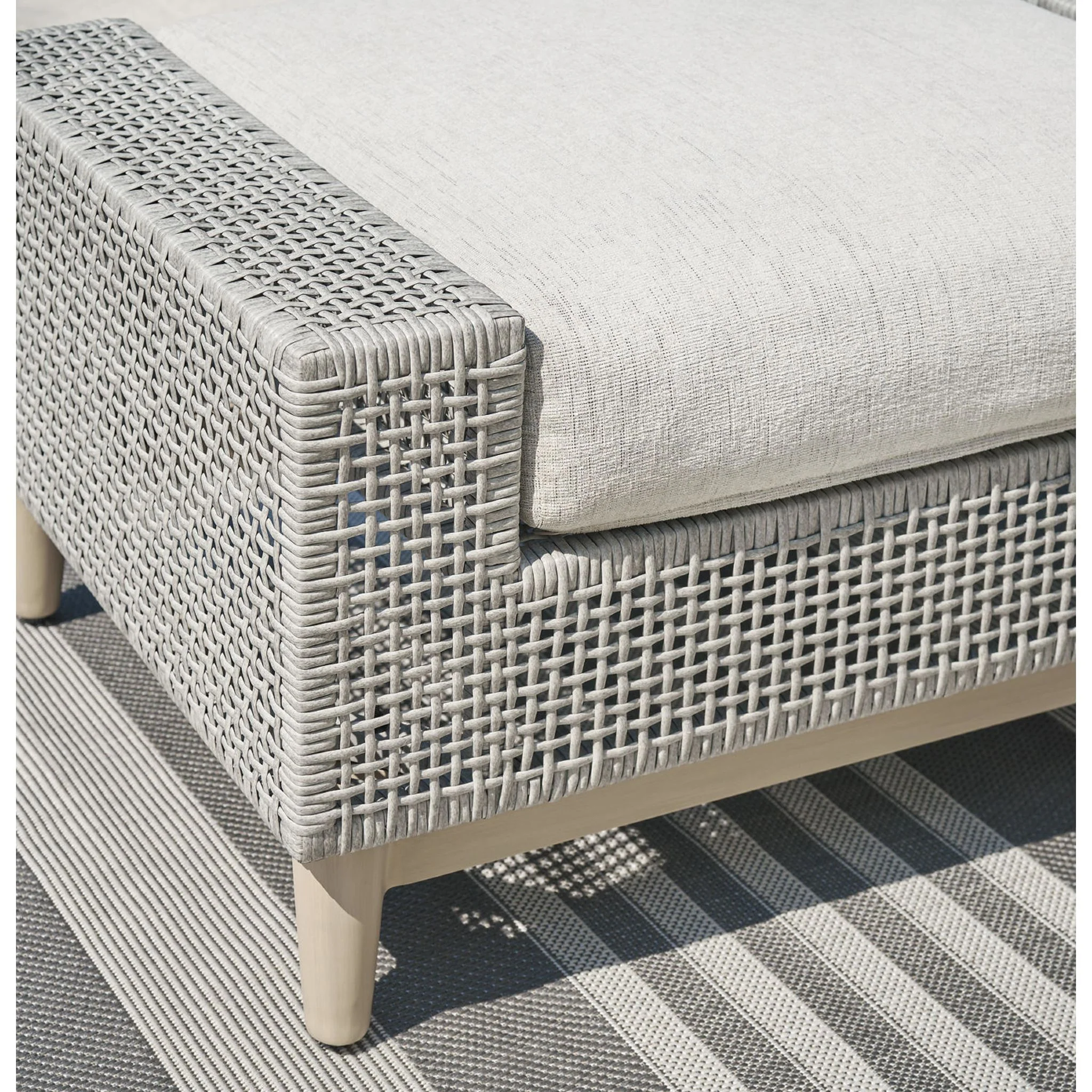 Seton Creek Outdoor Ottoman with Cushion - Image 9