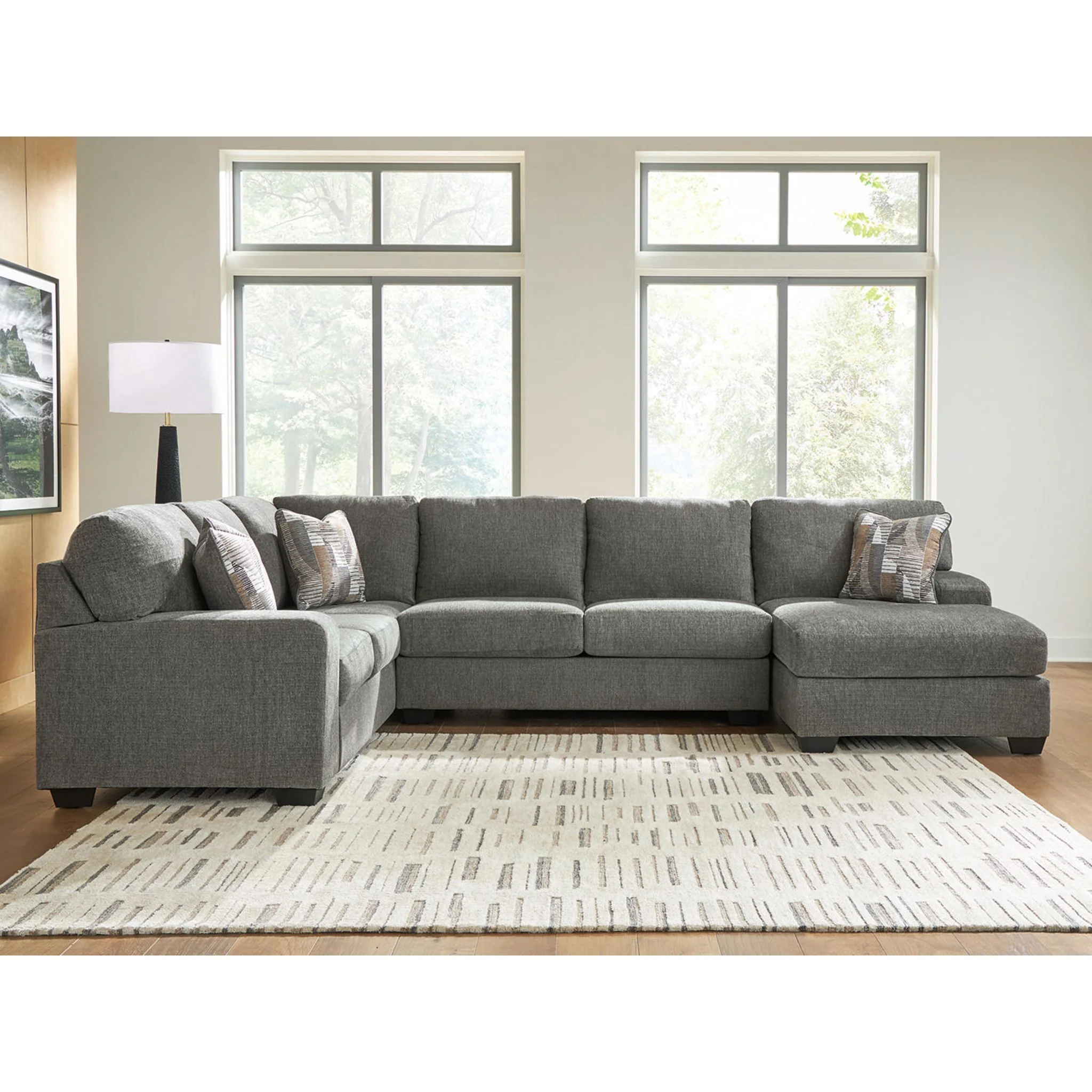 Newellen 3 Piece Sectional with Chaise - Image 2