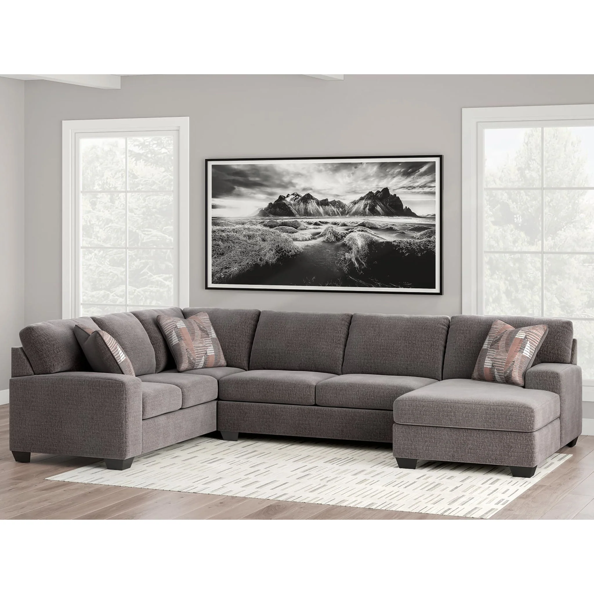 Newellen 3 Piece Sectional with Chaise - Image 5