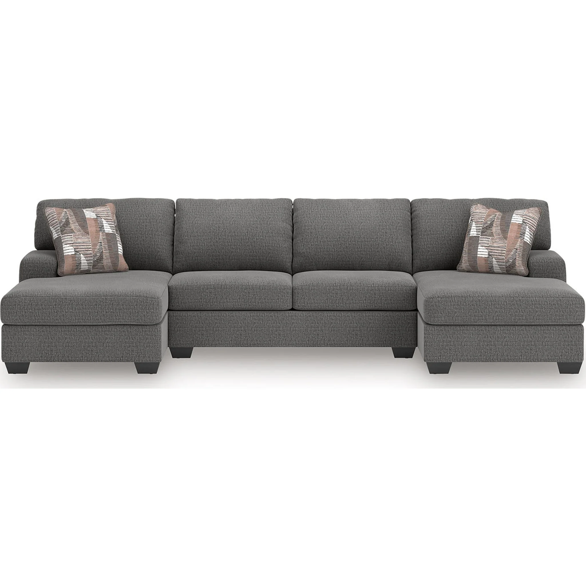 Newellen 3 Piece Sectional with Double Chaise - Image 4